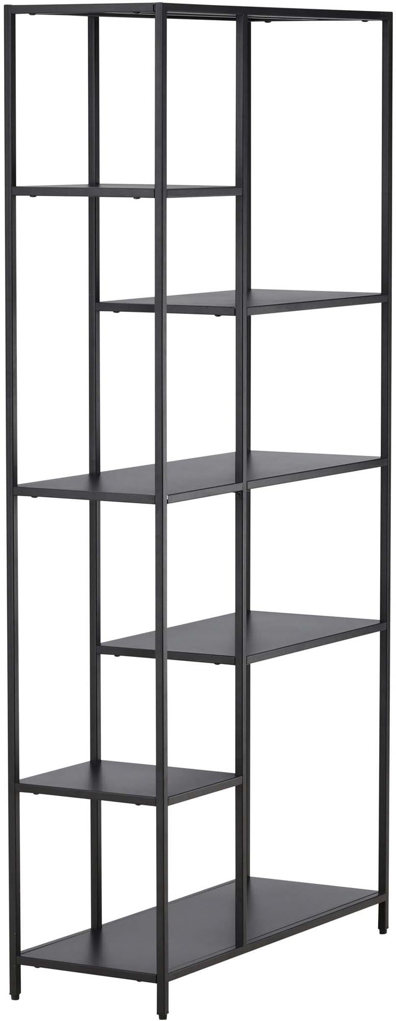 Stilvolles El Alto Regal von Venture Home: skandinavisches Design, robuste Stahlkonstruktion und kreative Präsentationsmöglichkeiten für Ihr Zuhause.