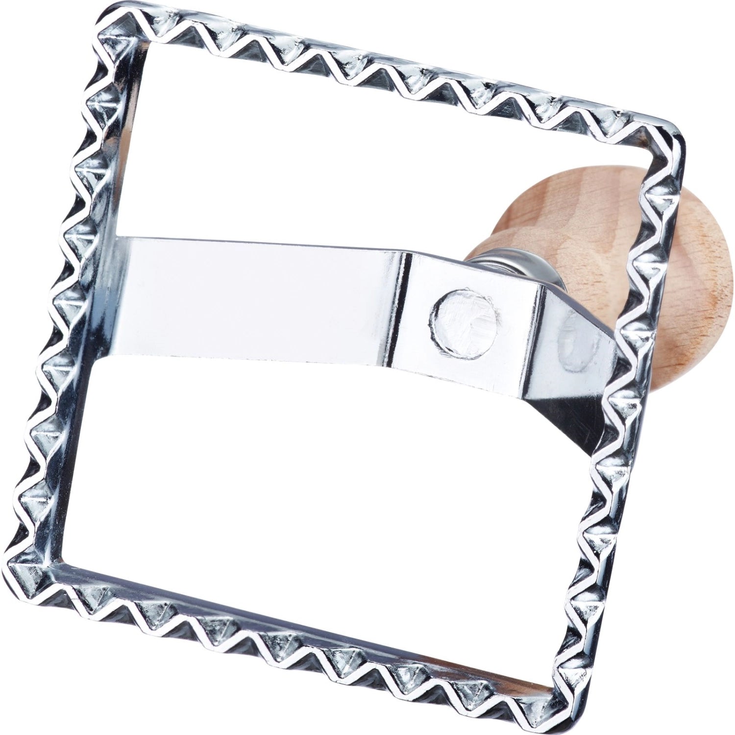 Quadratischer Ravioli Ausstecher Giulia in elegantem Beige, ideal für die Herstellung von köstlichen, selbstgemachten Ravioli in verschiedenen Füllungen.