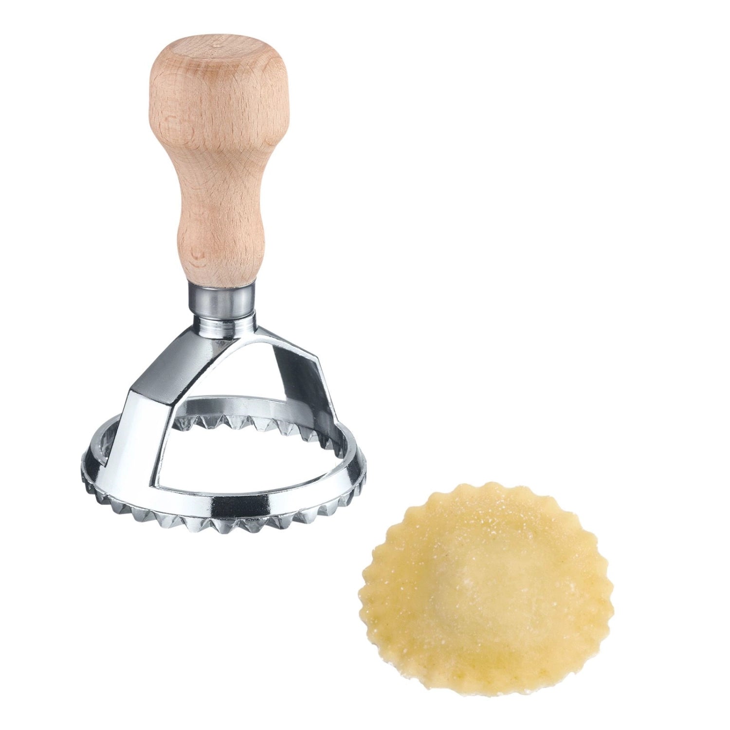 Kreativer Ravioli Ausstecher Aurora in Beige von Westmark, ideal für perfekte Teigformen in der Küche. Praktisches Werkzeug für Hobbyköche.