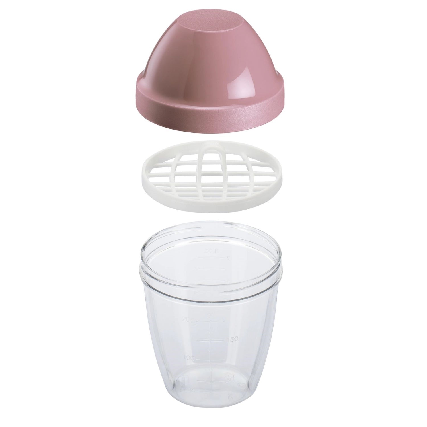 Praktischer Mix-Ei Schüttelbecher in zartem Rosa von Westmark, ideal für das einfache Zubereiten von Cocktails und Mixgetränken mit 0,25 l Volumen.