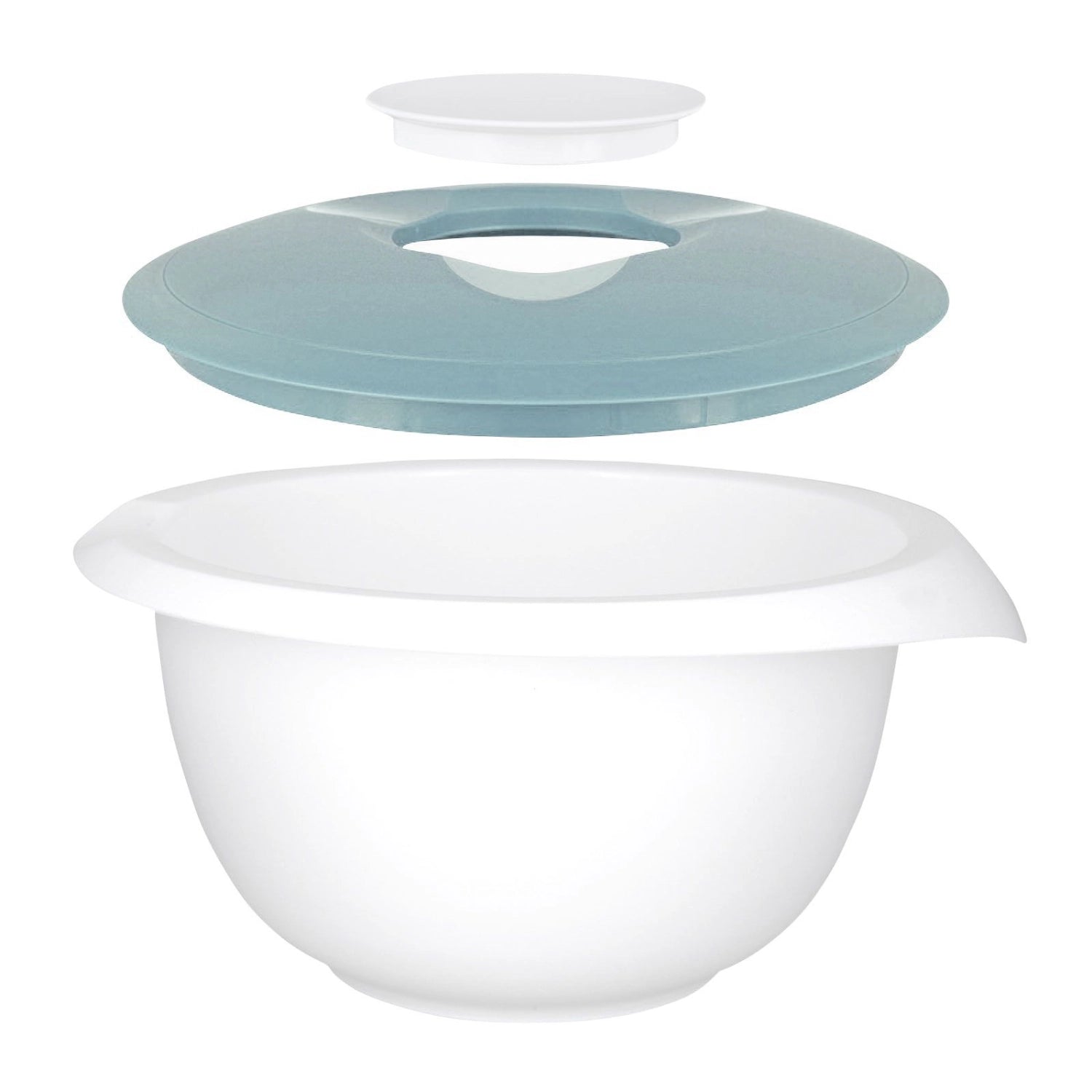 Rührschüssel mit Spritzschutz 2.5l blau in Blau präsentiert im Onlineshop von KAQTU Design AG. Küchenhelfer ist von Westmark