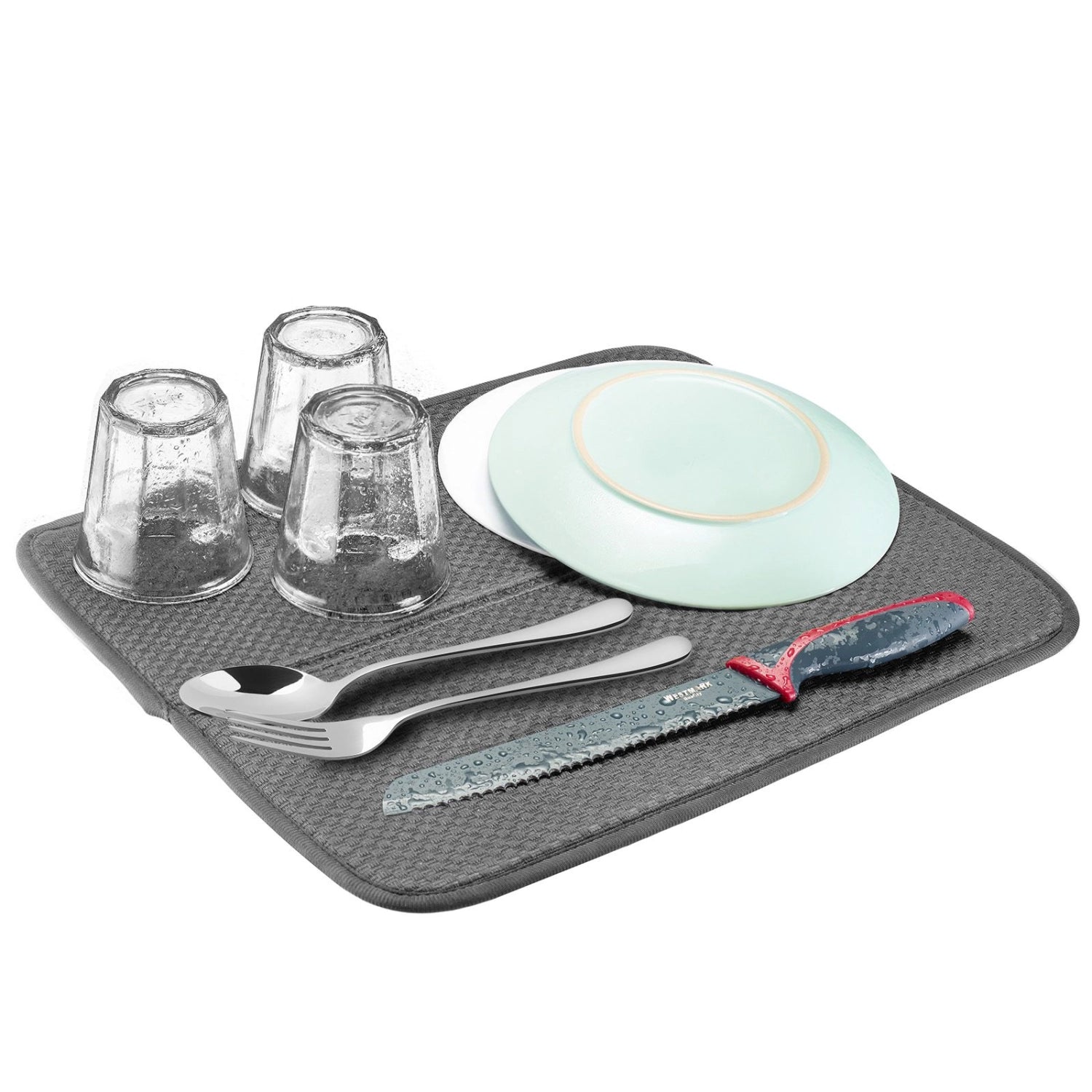 2er Set Abtropfmatten, textil in Silber präsentiert im Onlineshop von KAQTU Design AG. Barzubehör ist von Westmark