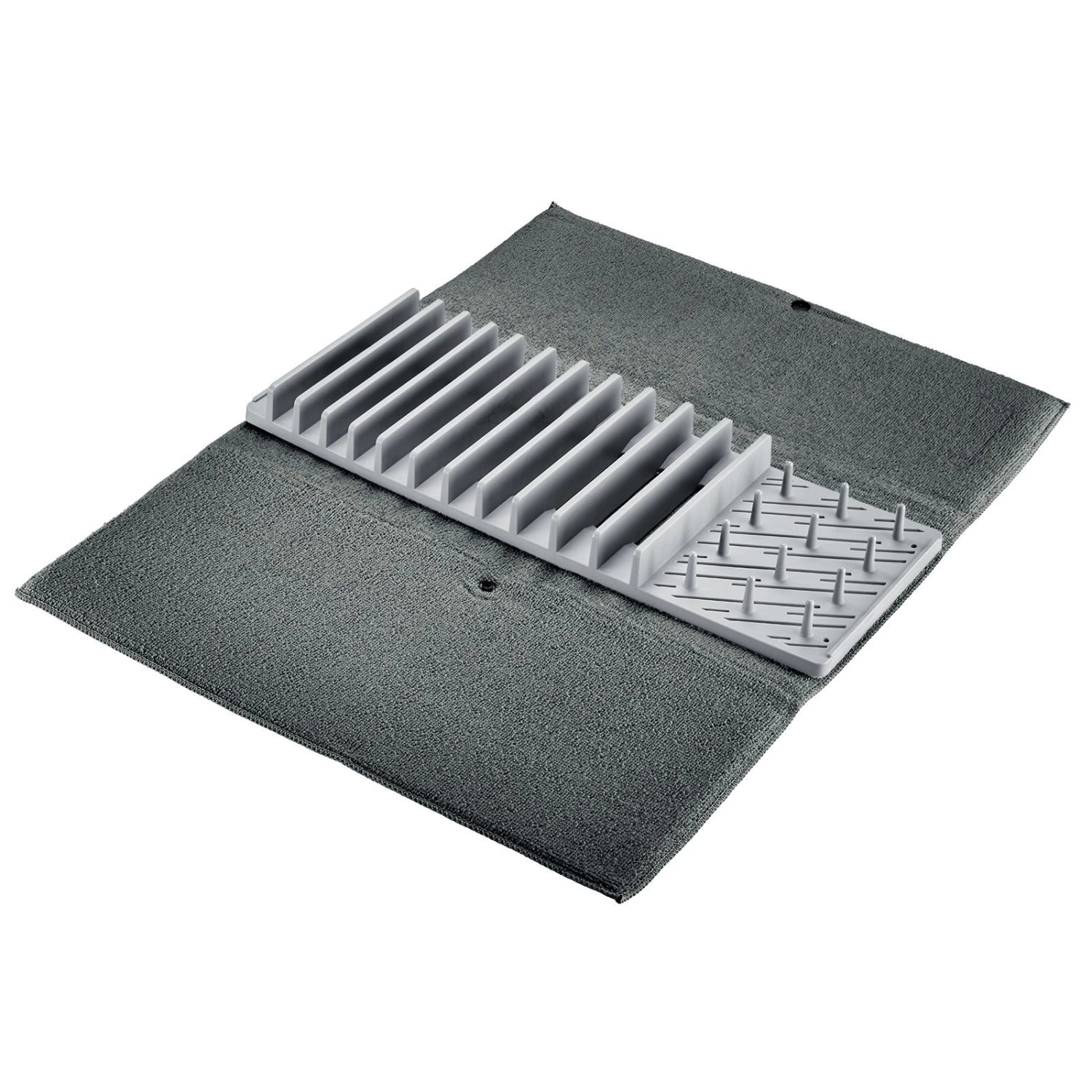 Abtropfmatte mit Geschirrhalter, 60 x 46 cm in Silber präsentiert im Onlineshop von KAQTU Design AG. Barzubehör ist von Westmark