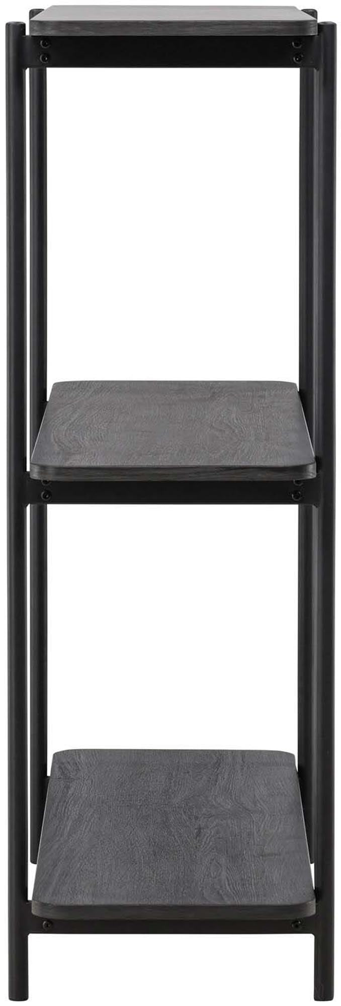 Heim Regal von Vind: Stilvolles Standregal aus robustem MDF und schwarzem Stahlrahmen. Perfekt für jedes moderne Zuhause!