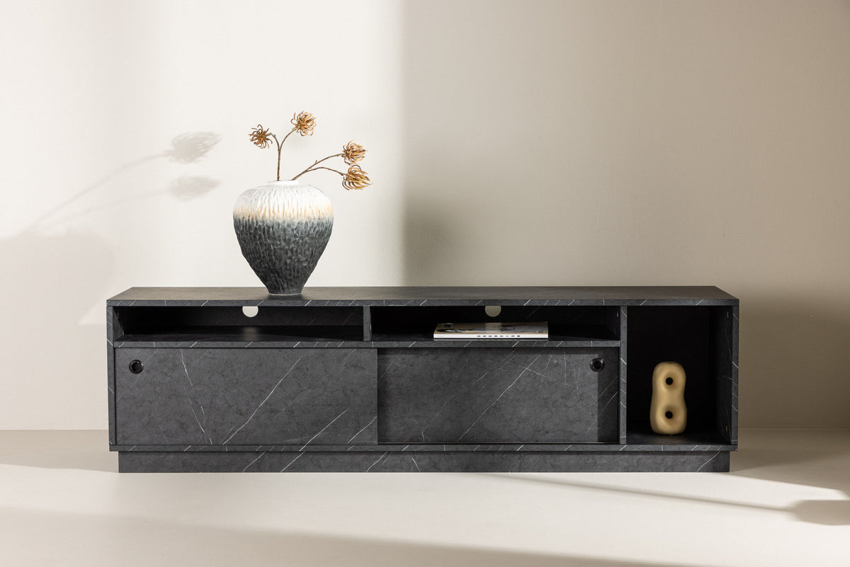 Girnona TV Sideboard in Schwarz präsentiert im Onlineshop von KAQTU Design AG. TV-Möbel ist von Venture Home