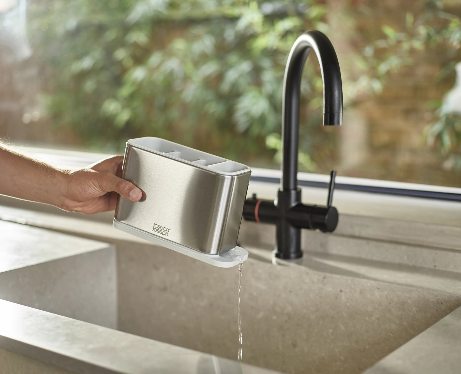 Surface cutlery drip container stainless steel ECRU