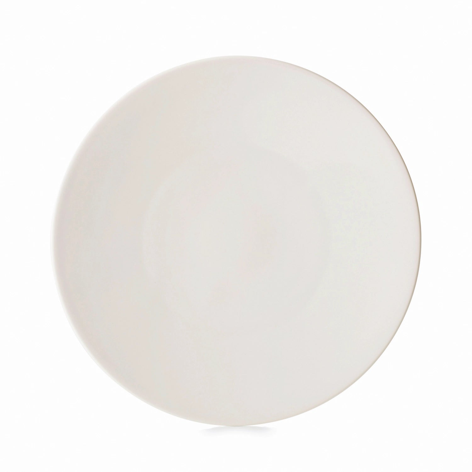 Piastra madeleine piatta d28cm h3,3 cm alabastro bianco