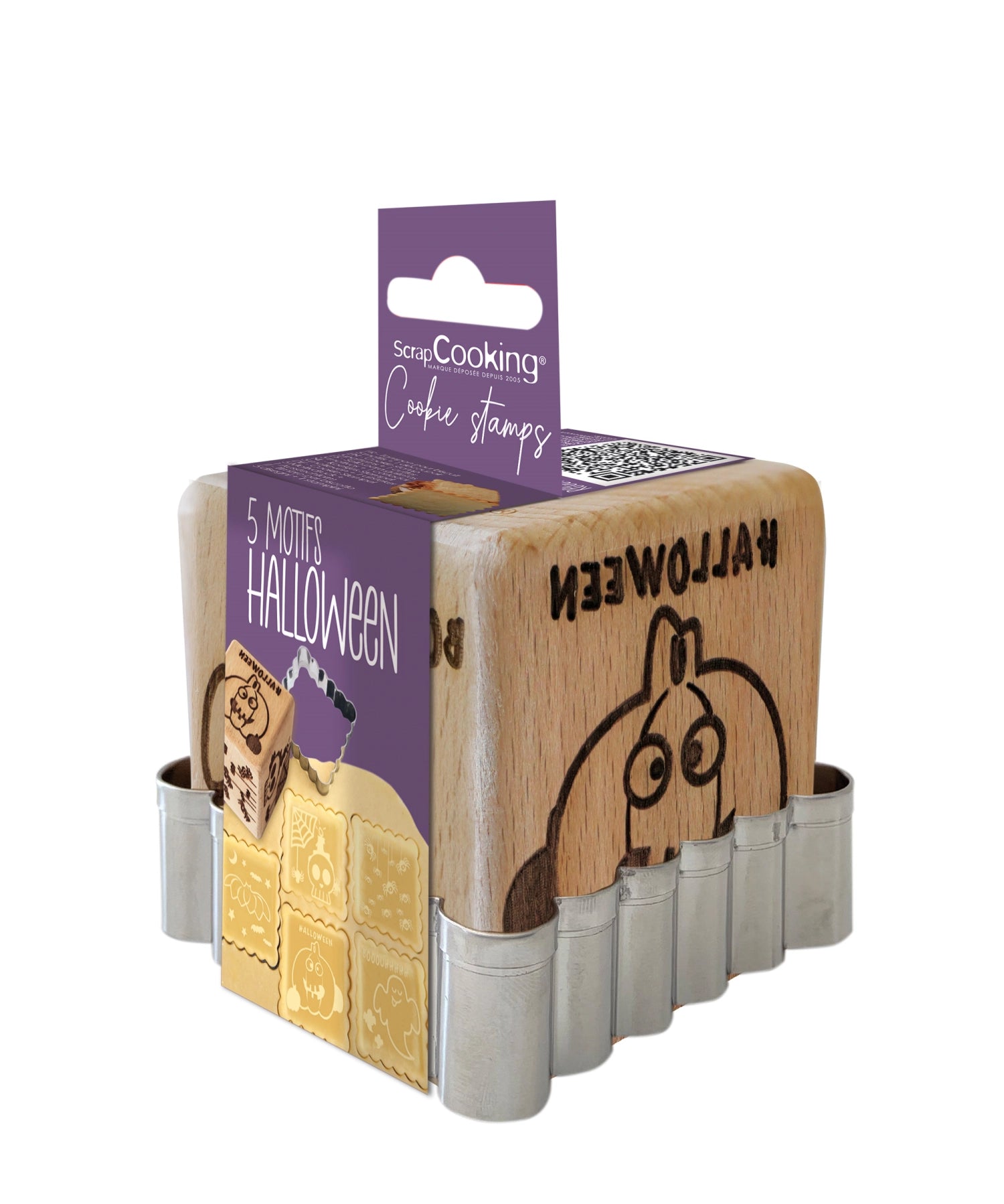 Taglio tagliente con timbro cubo di Halloween
