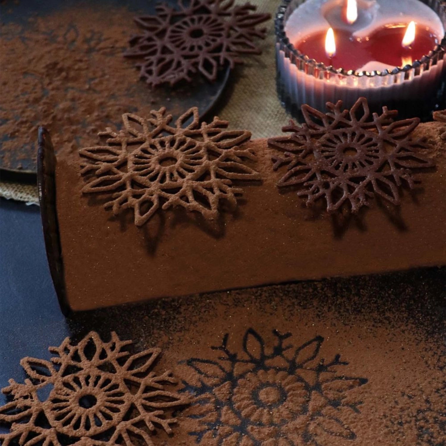 Couleur poudre de cacao en poudre veloutée étincelante