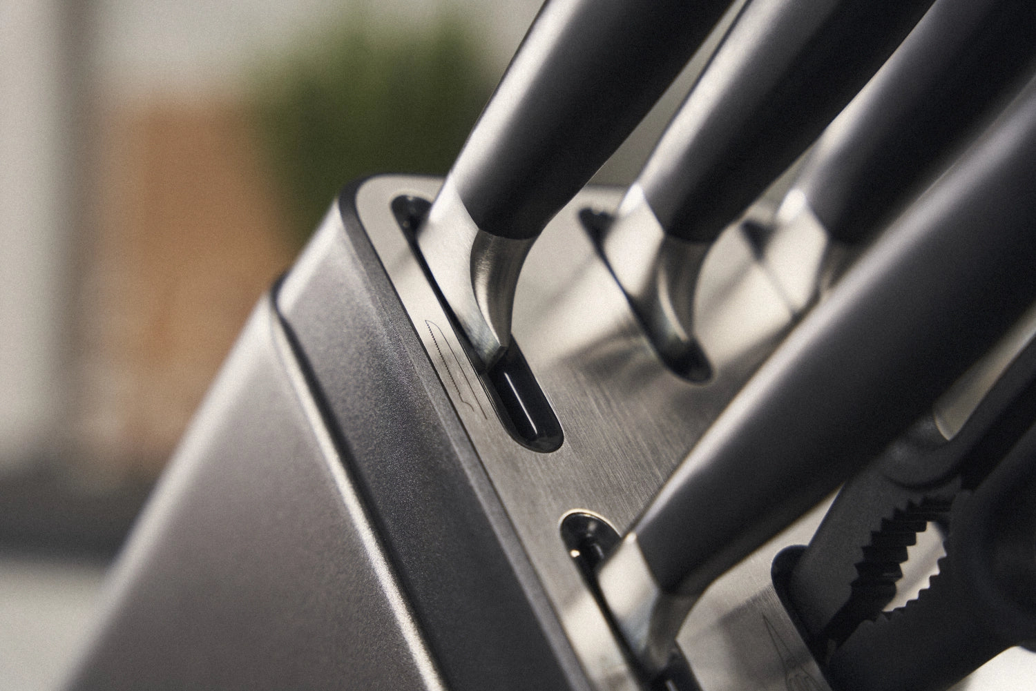 Ceppo portacoltelli autoaffilanti All Star 7 pezzi argento