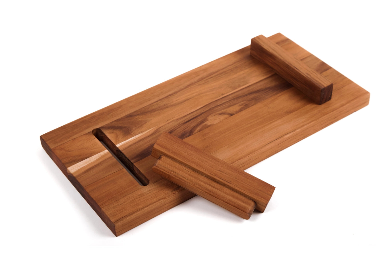 Bistro Servierplatte 53x22x4.6cm mit Füssen M in Braun präsentiert im Onlineshop von KAQTU Design AG. Tablett ist von Teak Haus