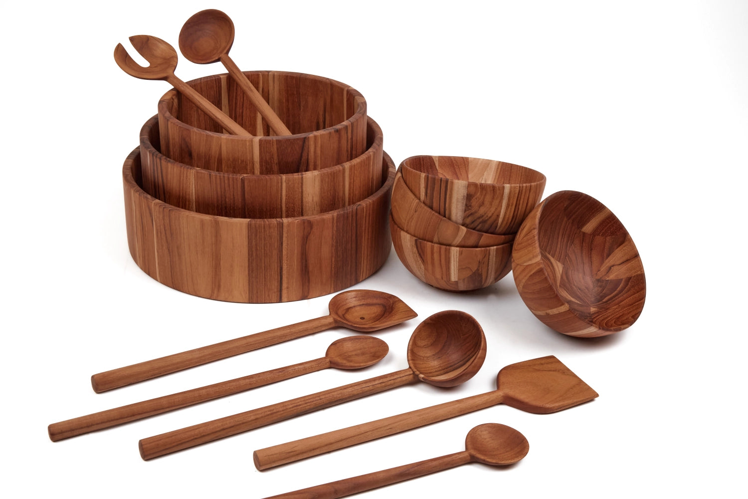 Bold Salatschale M D26cm H11cm in Braun präsentiert im Onlineshop von KAQTU Design AG. Schale ist von Teak Haus