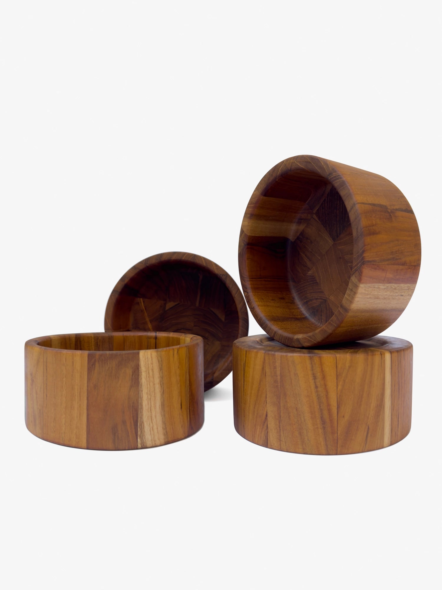 4er Set Bold Schale D15cm H9cm in Braun präsentiert im Onlineshop von KAQTU Design AG. Schale ist von Teak Haus