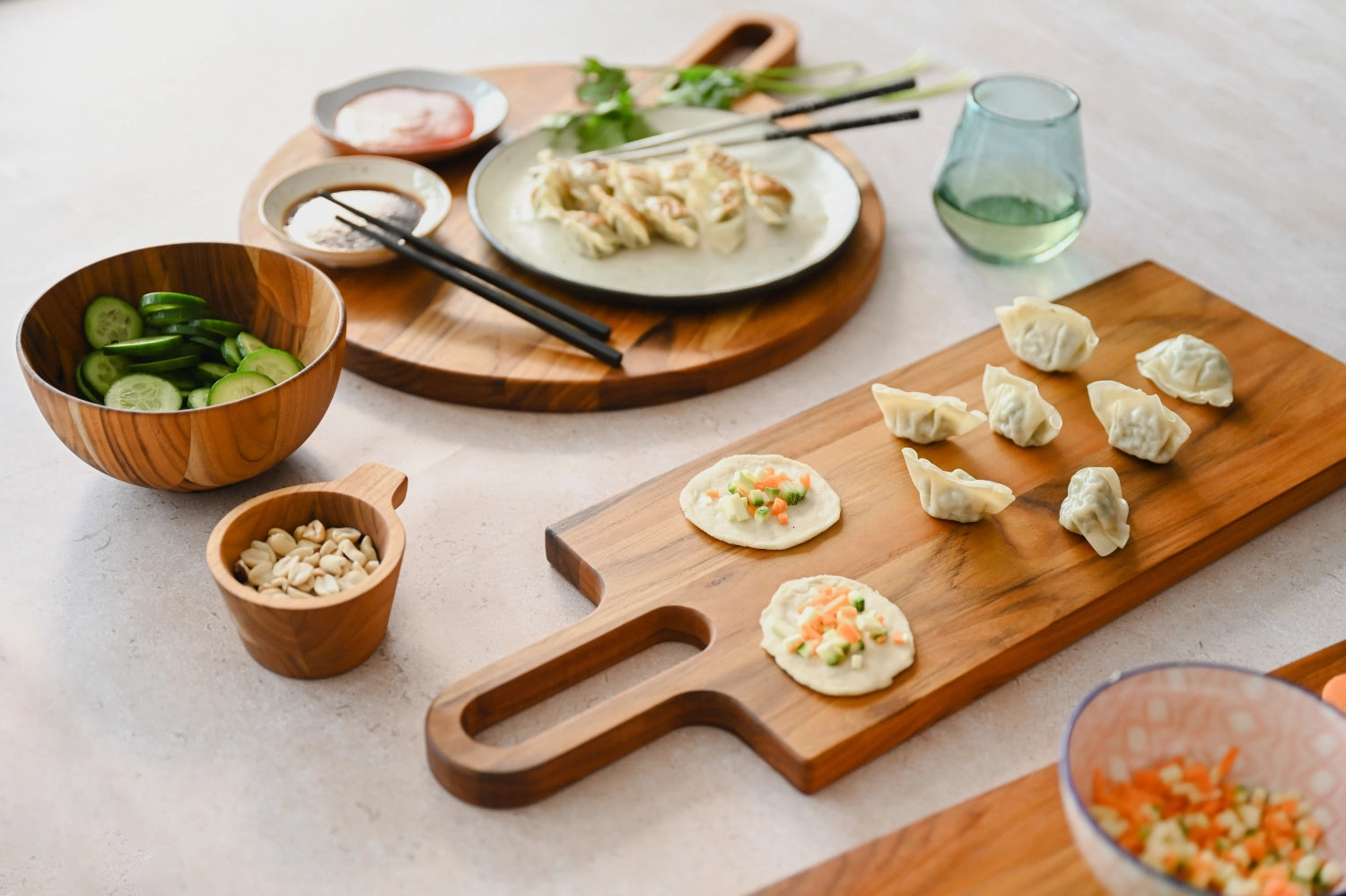 4er Set Bold Tapasschale 8x10x5cm in Braun präsentiert im Onlineshop von KAQTU Design AG. Schale ist von Teak Haus