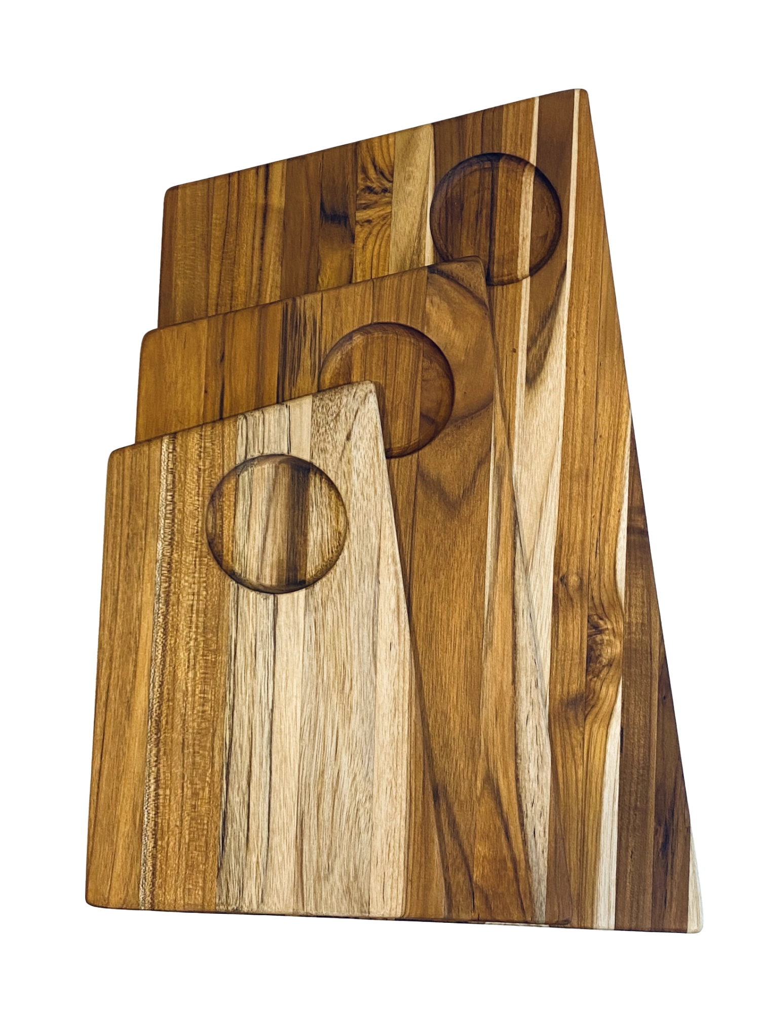 Geo Schneidbrett Trapez L 48x32x1.5cm in Braun präsentiert im Onlineshop von KAQTU Design AG. Schneidbrett ist von Teak Haus