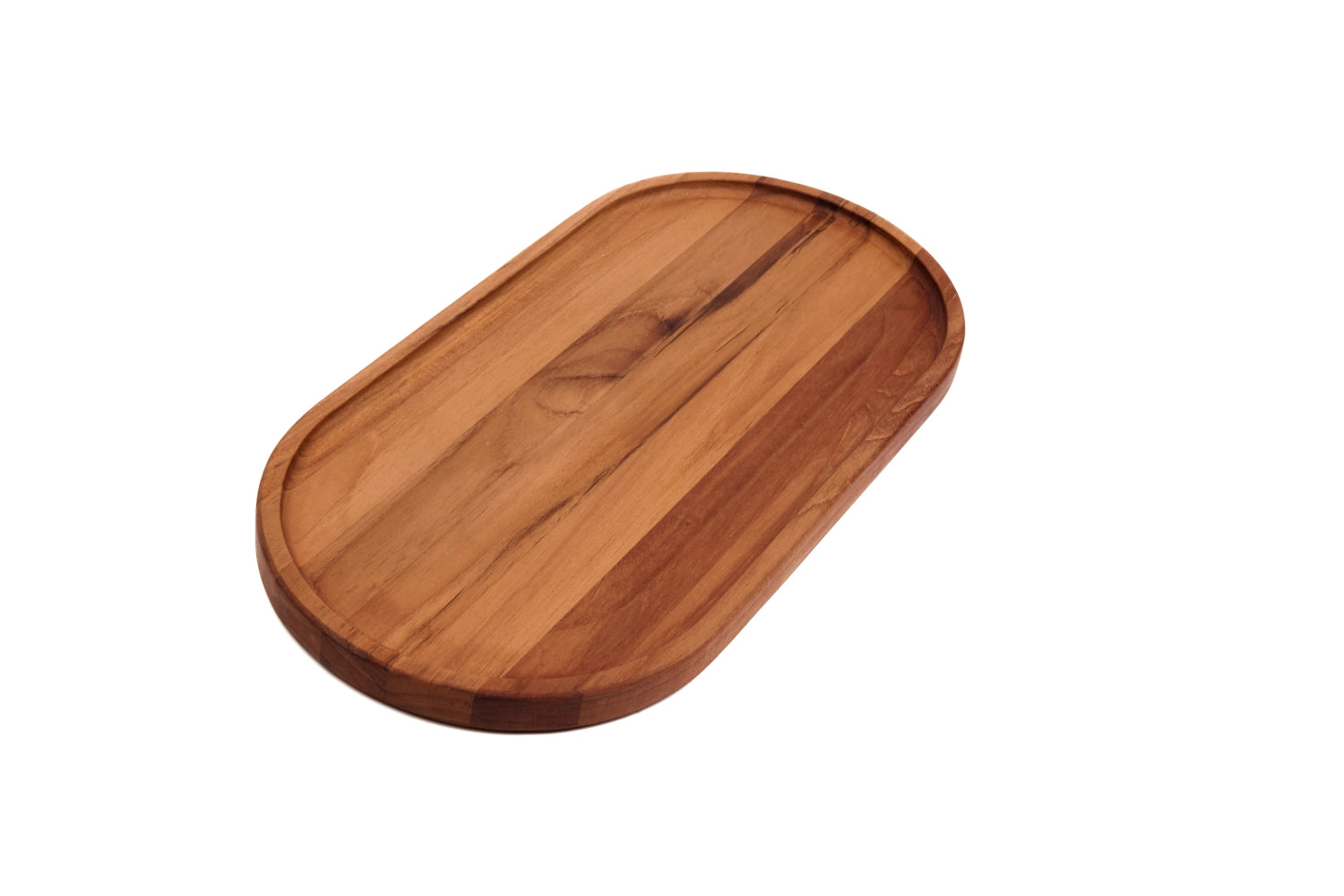 Essential Serviertablett oval L 40x20x2cm mit Rand in Braun präsentiert im Onlineshop von KAQTU Design AG. Tablett ist von Teak Haus