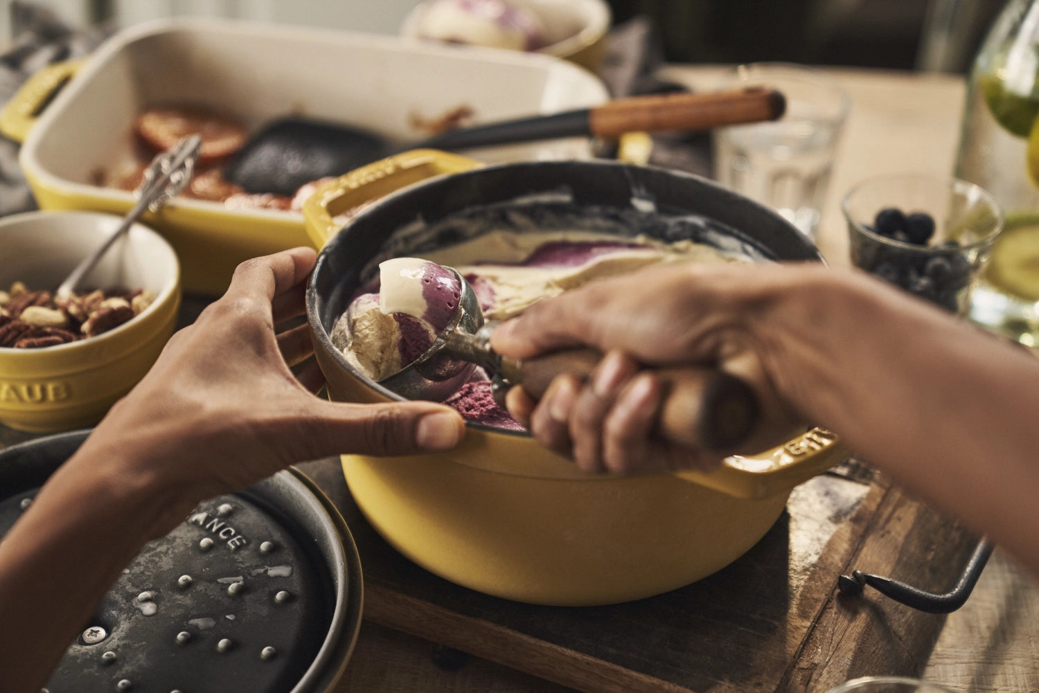 Cocotte 28cm, ronde, Citron, fonte 6,7l