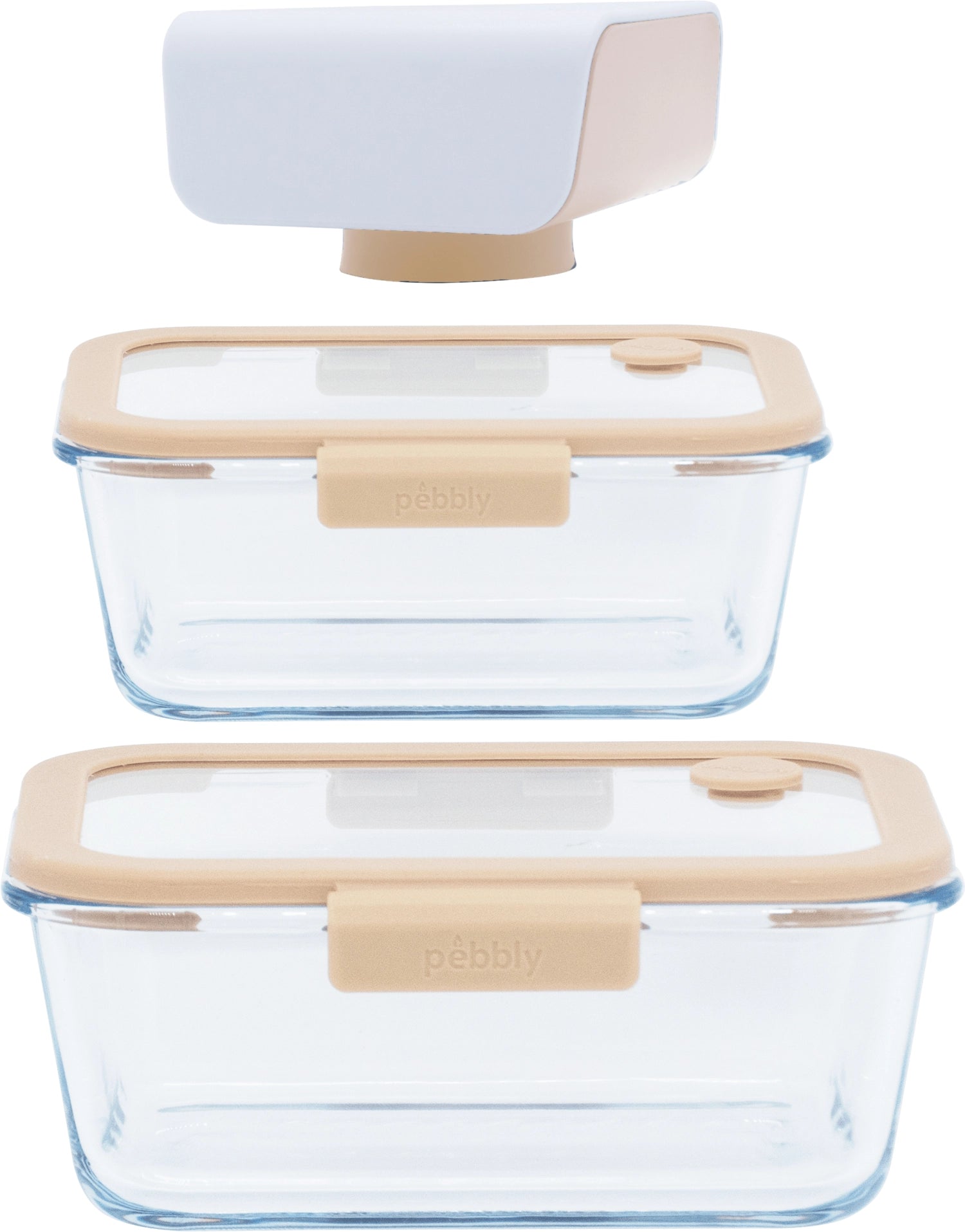 3 set di stoccaggio sotto vuoto con vetro per pompa a vuoto