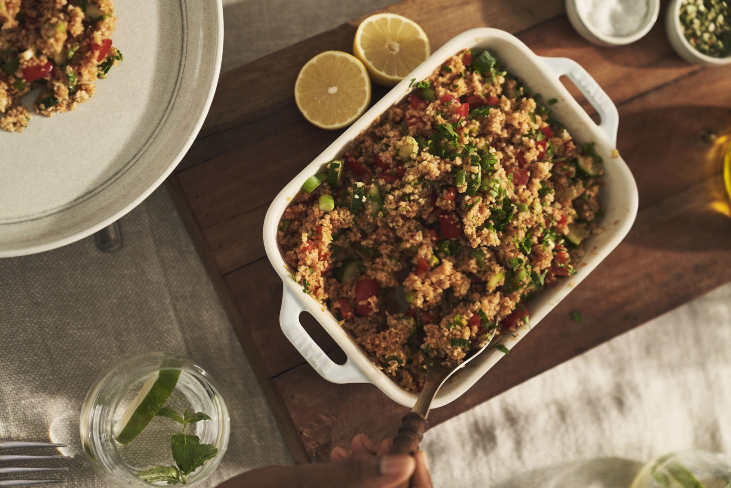 2 °. Set di fornaci in ceramica 20x16 e 27x20cm, azzurro