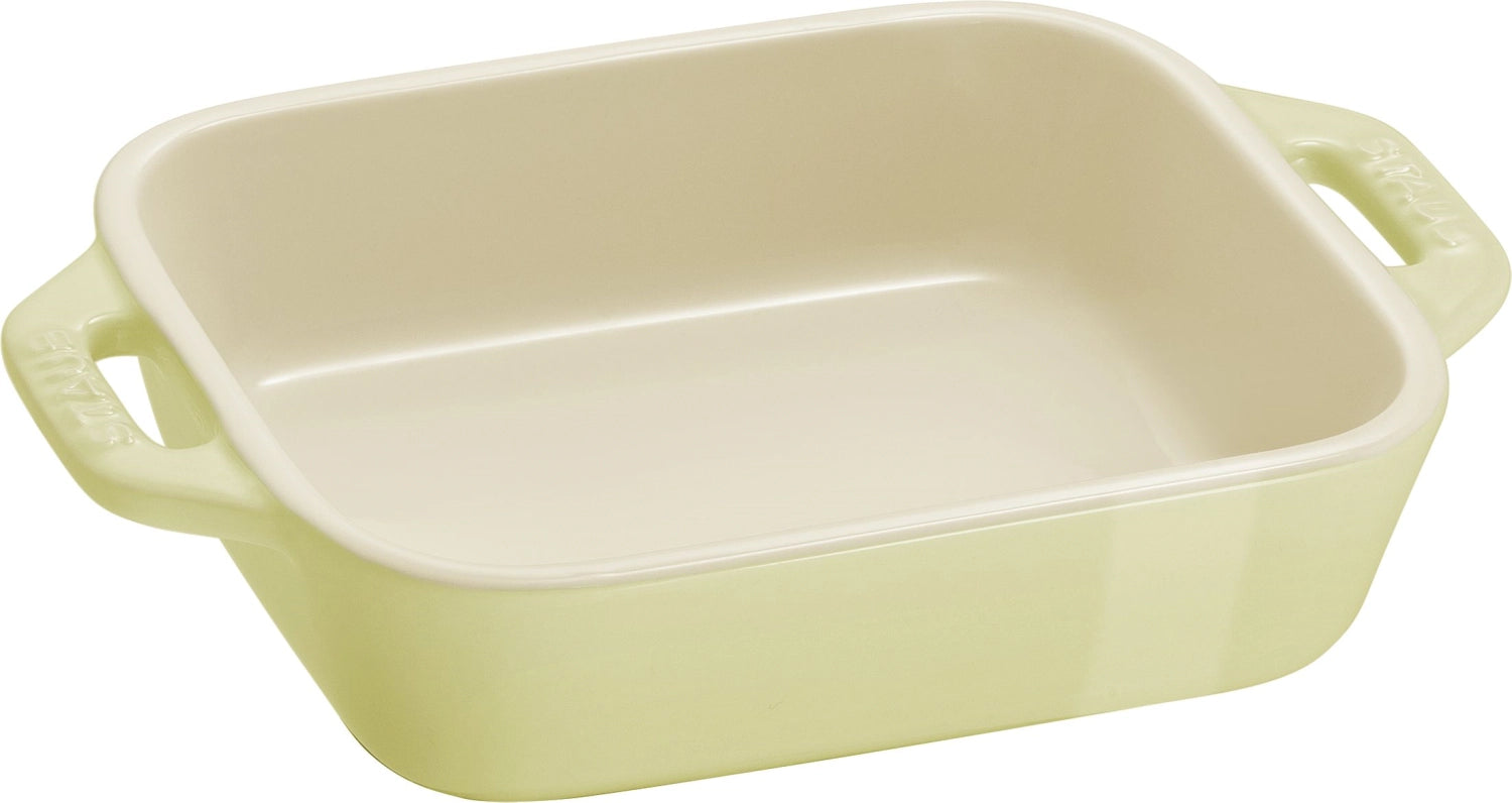 2 °. Set di fornaci in ceramica 20x16 e 27x20cm, verde chiaro