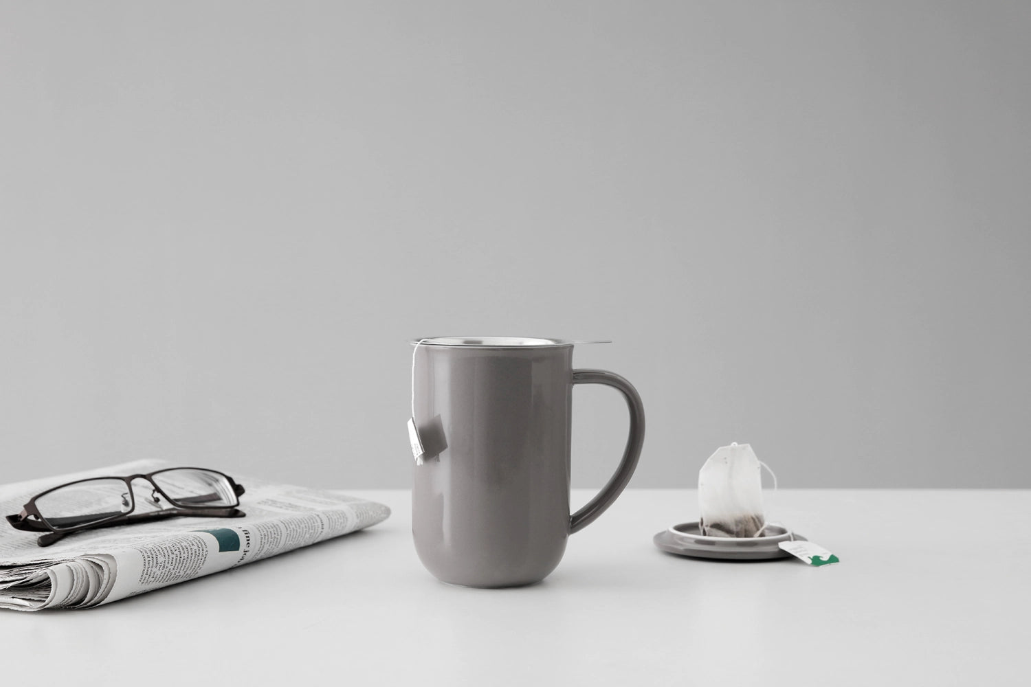 Minima Balance tasse à thé 500ml H14cm porcelaine grise