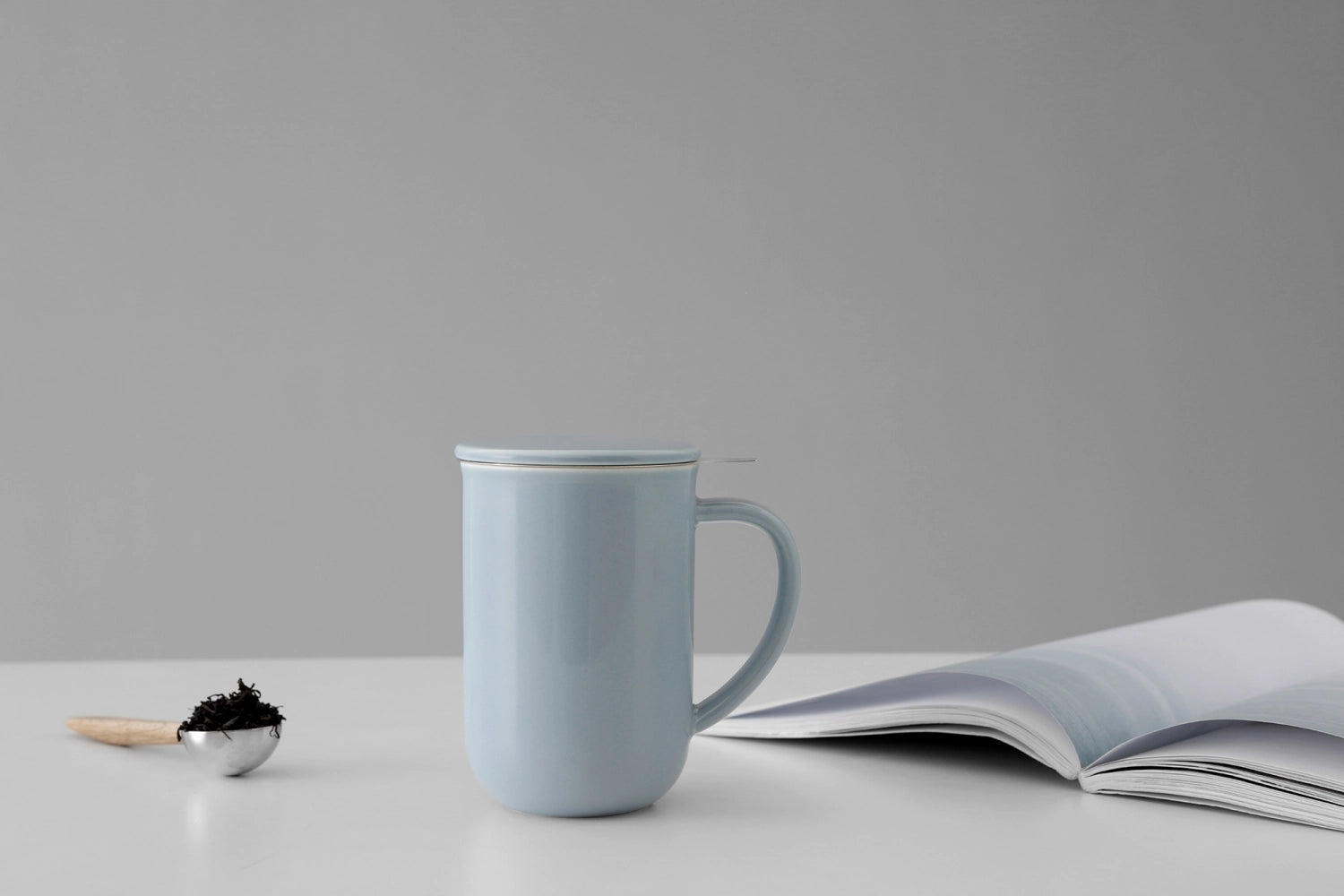 Minima Balance tasse à thé 500ml H14cm porcelaine bleu clair