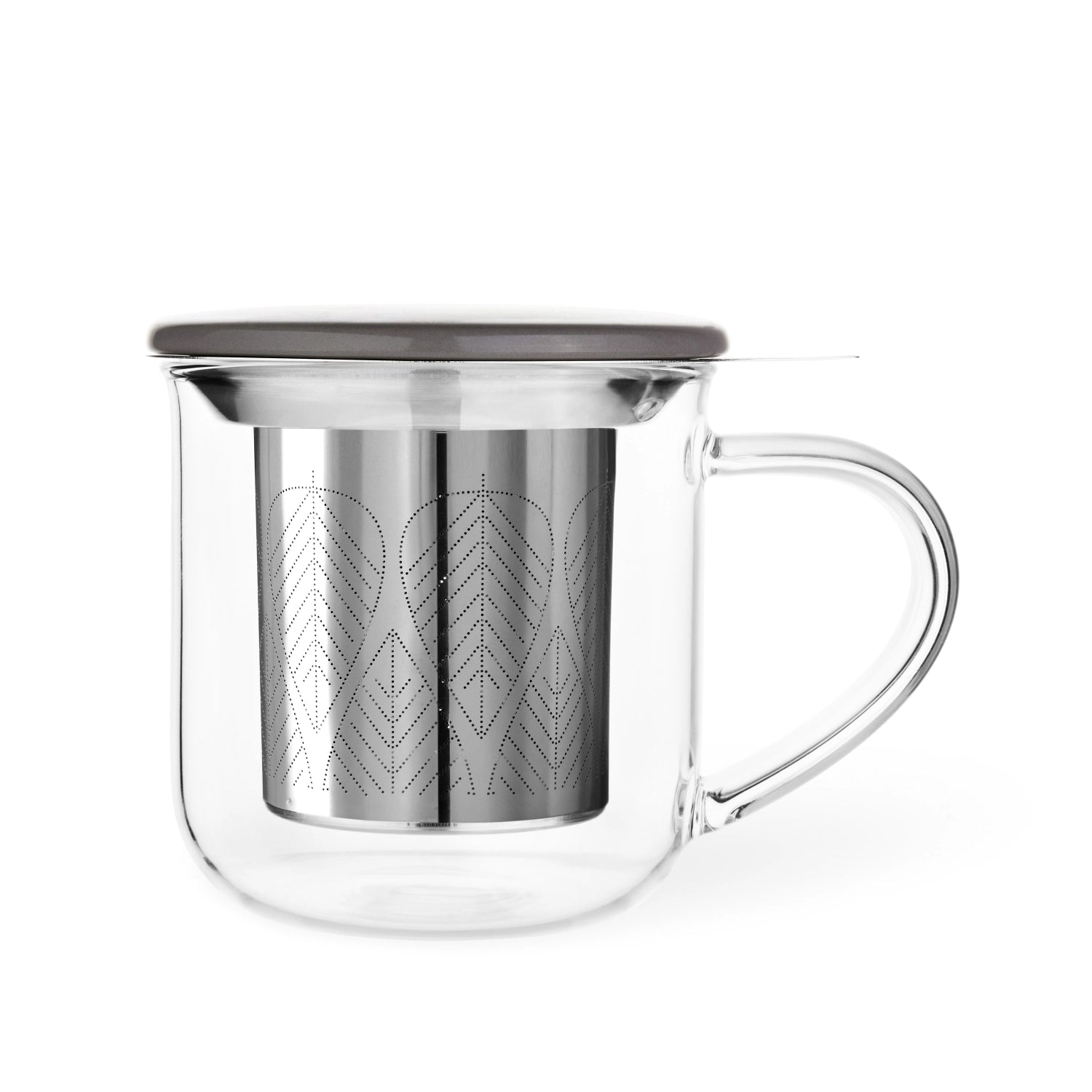 Minima Eva tasse à thé avec infuseur 400ml gris borosilicate