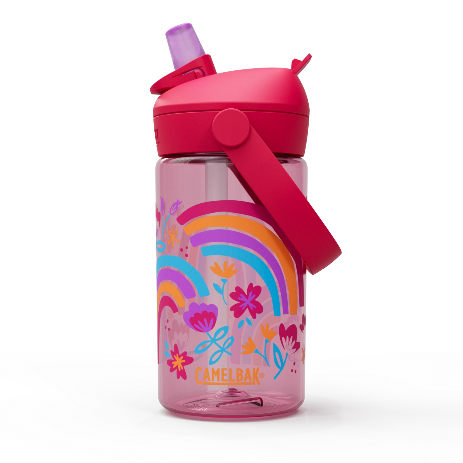 Thrive Flip Straw Kids 0.4L Rainbow Floral