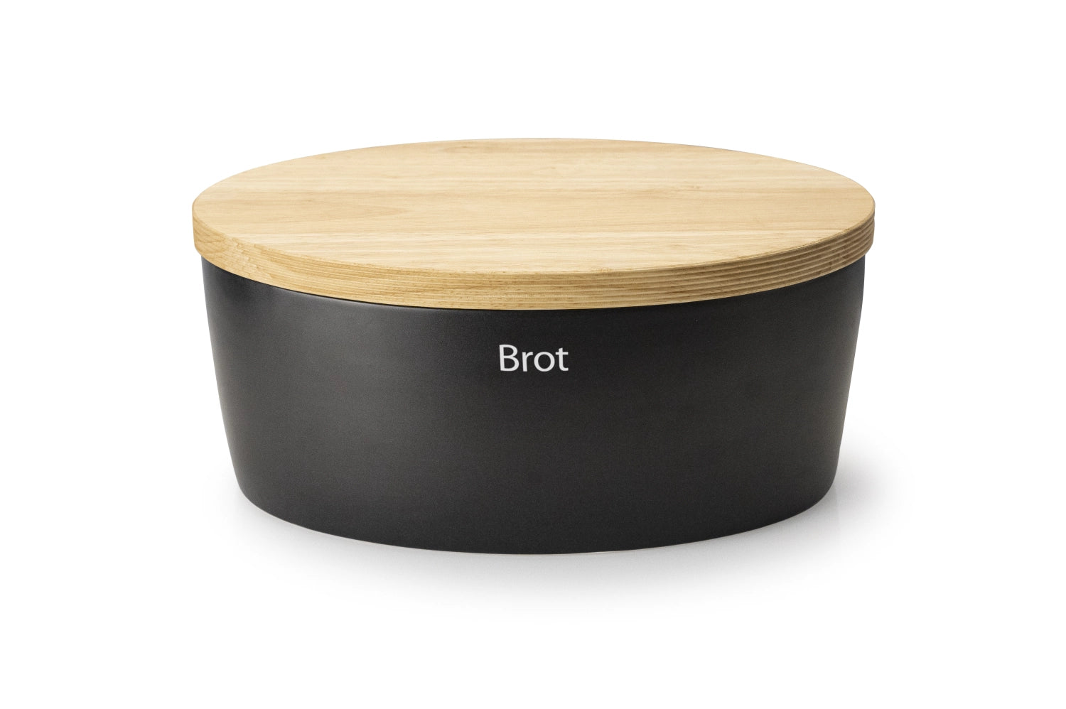 Brottopf Keramik oval, schwarz 36cm in Schwarz präsentiert im Onlineshop von KAQTU Design AG. Brotkorb ist von Continenta