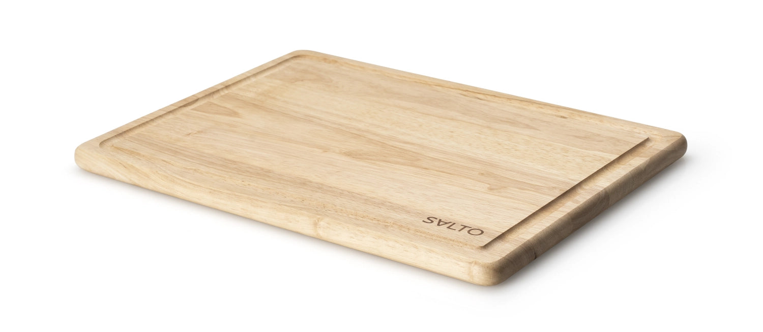 Panneau de tranchier salto, bois de caoutchouc