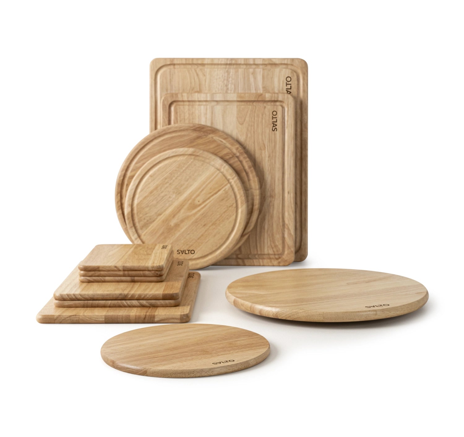 Salto rotating plate, rubber tree wood
