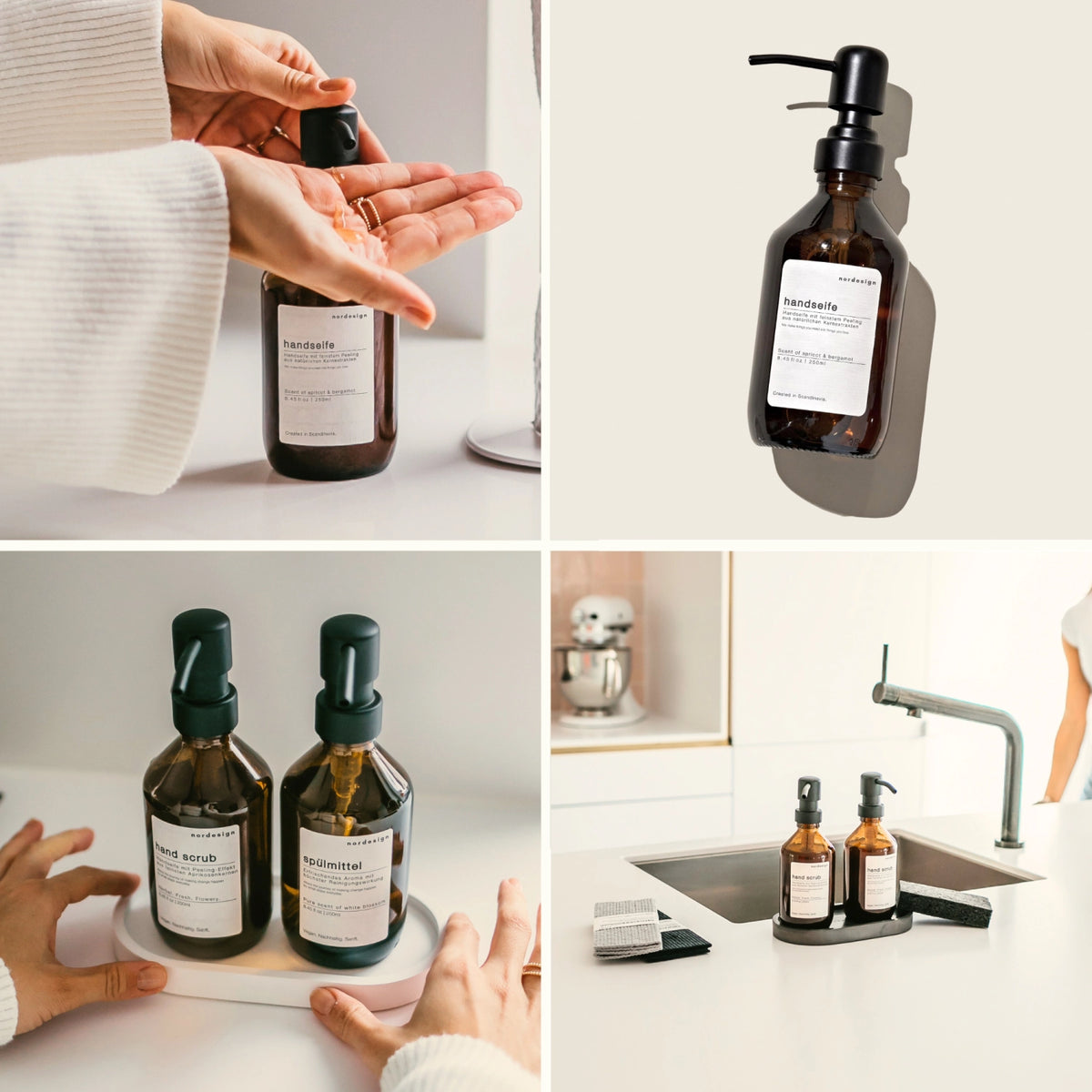 Hand Soap Handseife Lavendel 250ml Kunststoff-Pumpspender in Braun präsentiert im Onlineshop von KAQTU Design AG. Pflege ist von Nordesign