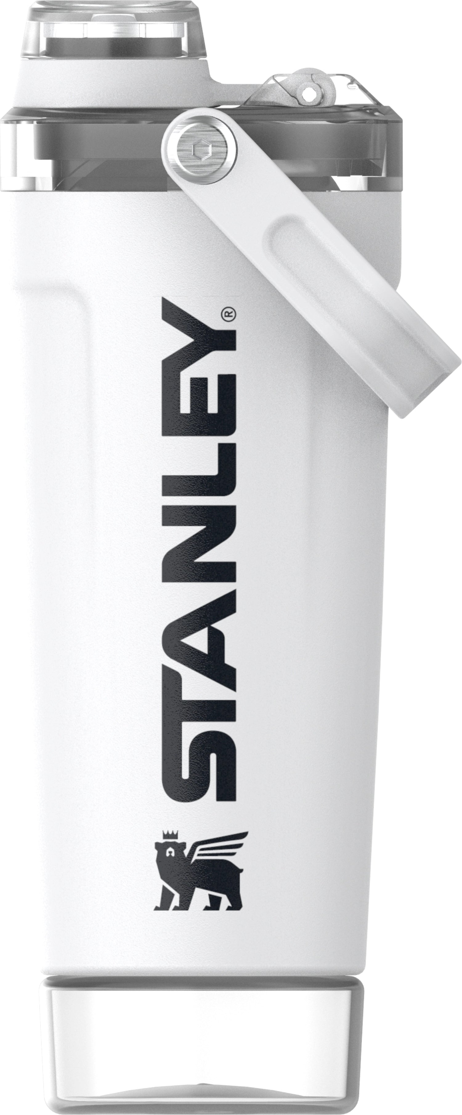 Vitalize Shaker 0.6l in elegantem Chalk-Weiß, ideal für Fitness und unterwegs. Hochwertige Trinkflasche von Stanley für aktive Lebensstile.