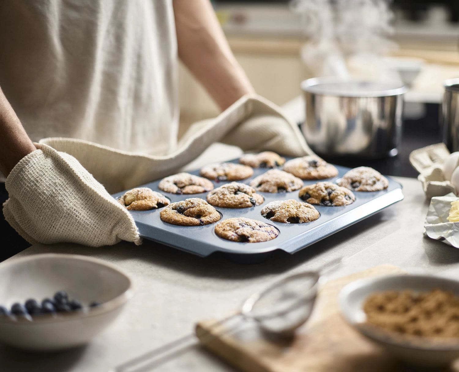 Nest bake baking pan 12 muffins 30x41x3cm non -stick -coated