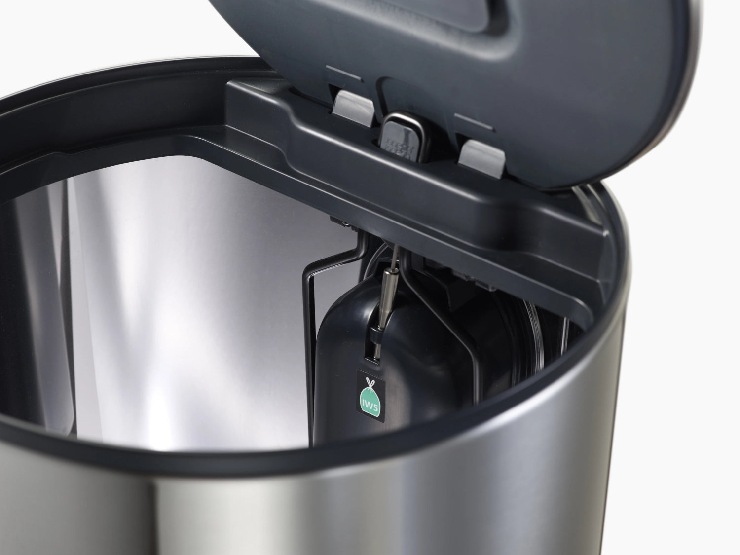 Arc Pedapattumiera con tasca interna H72cm P34cm 30l acciaio inox