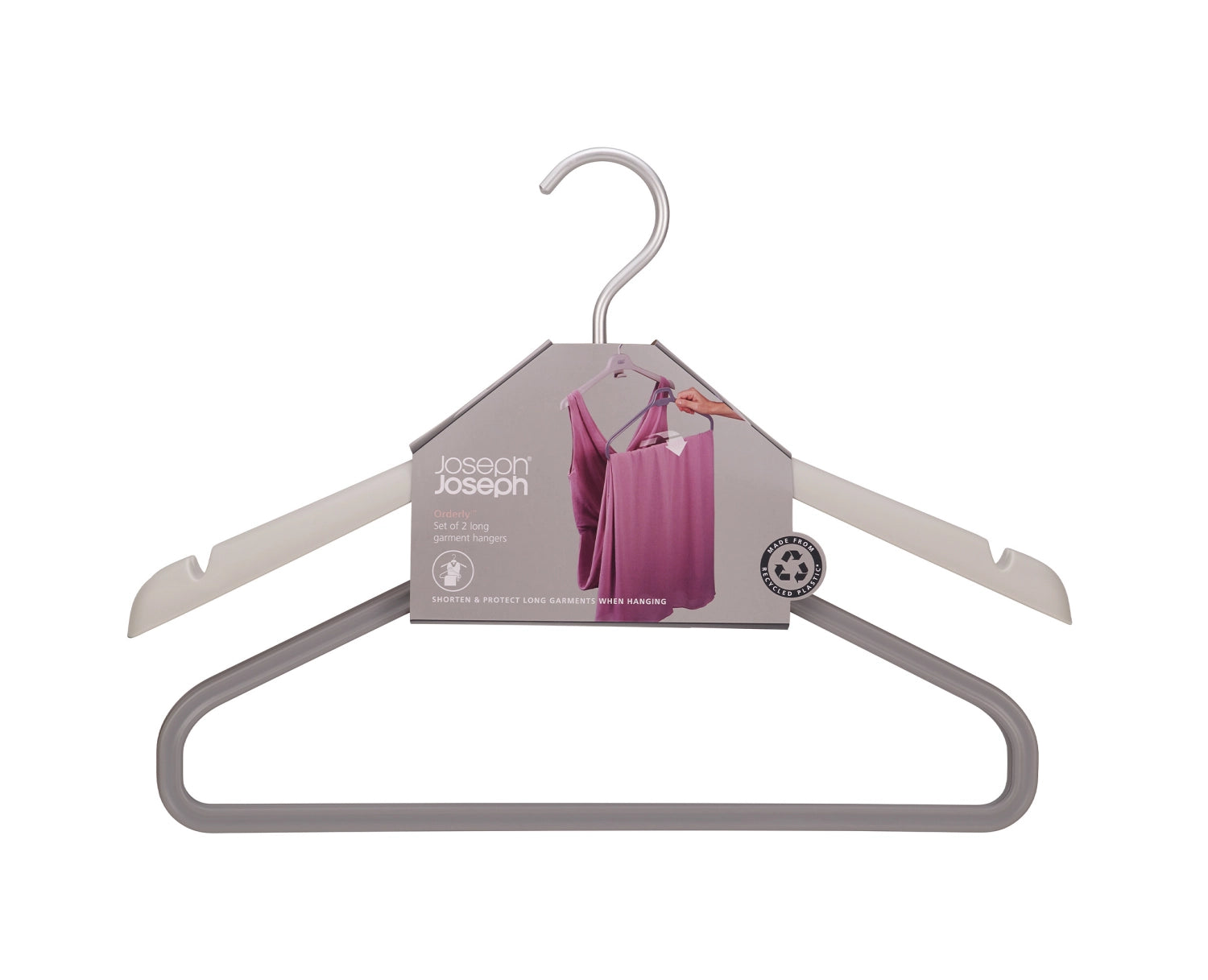 2er Set Orderly Kleiderbügel für Kleider H31cm L43cm PP ecru