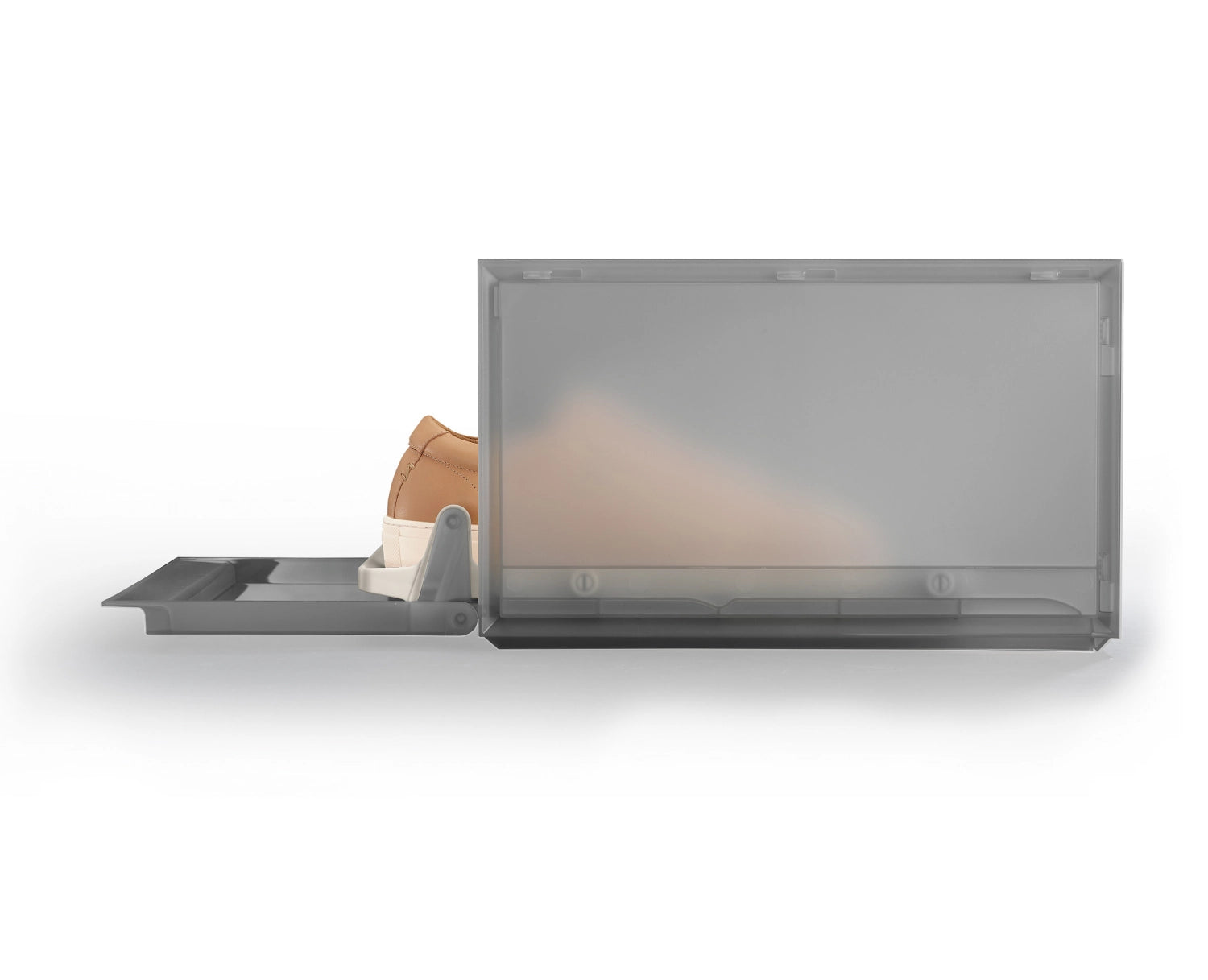 2 Set Shoecase shoe cabinet PP 22x28x36cm gray