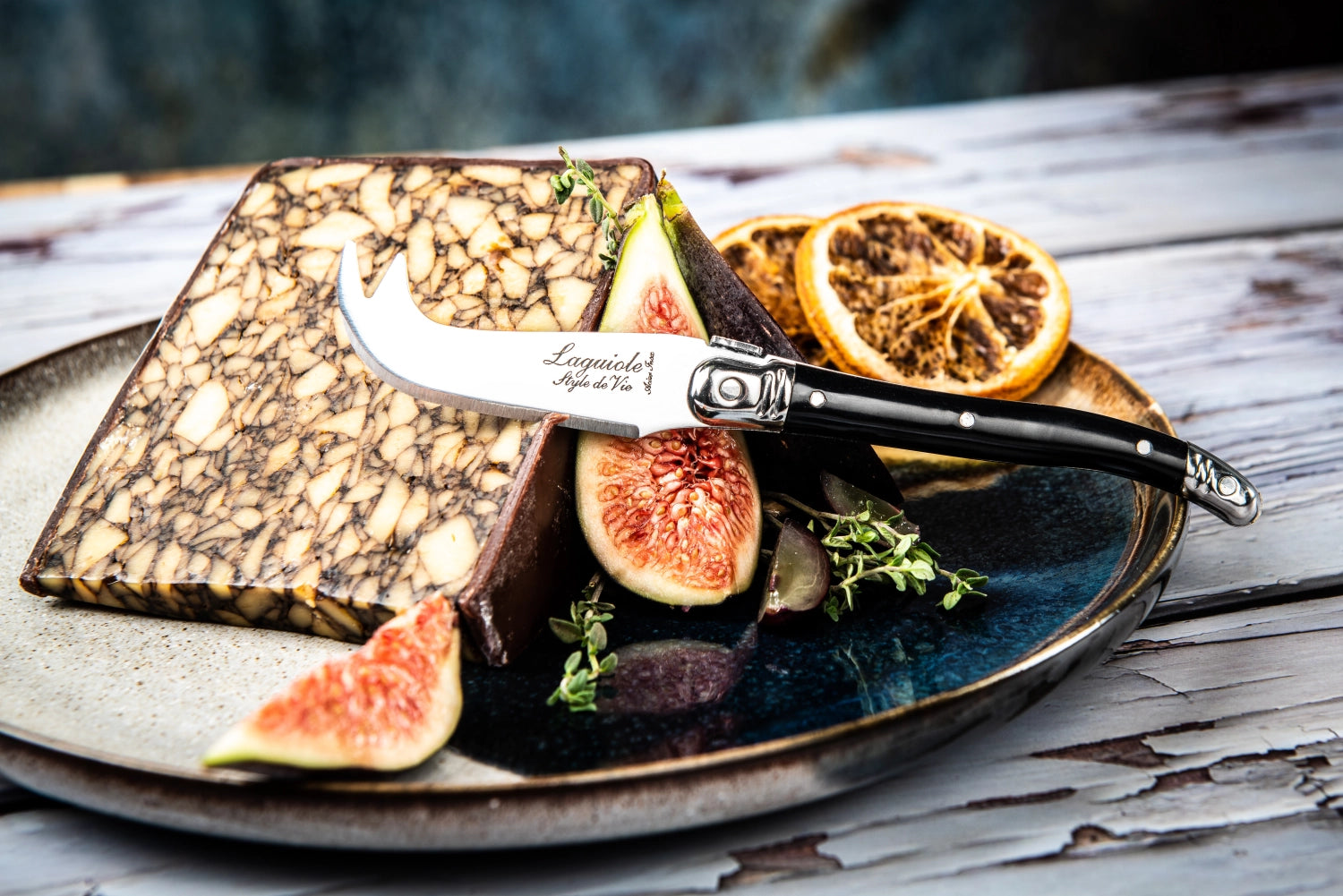 Laguiole 3tlg Premium Line Käsemesserset schwarz