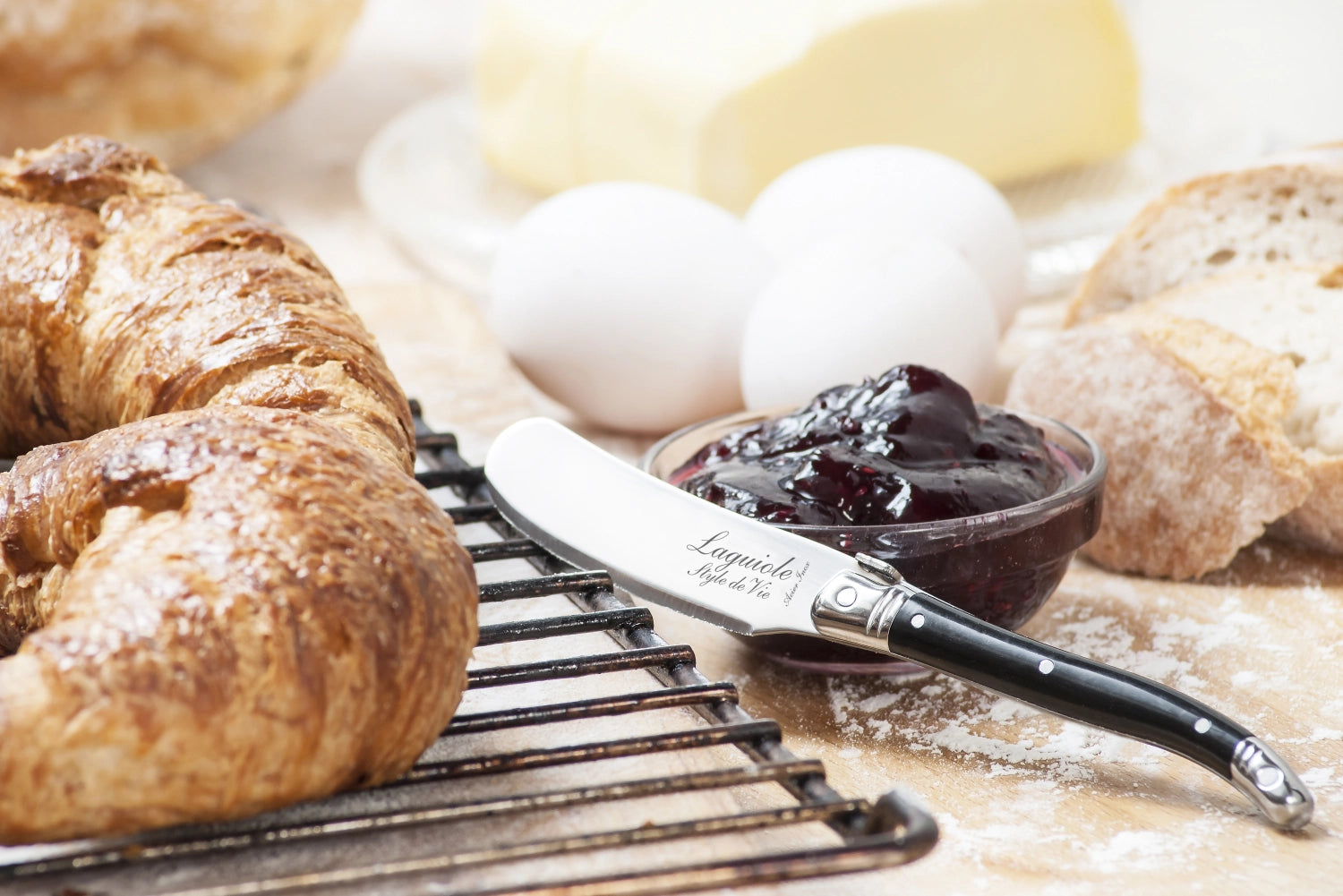 Laguiole Premium Line Buttermesser schwarz