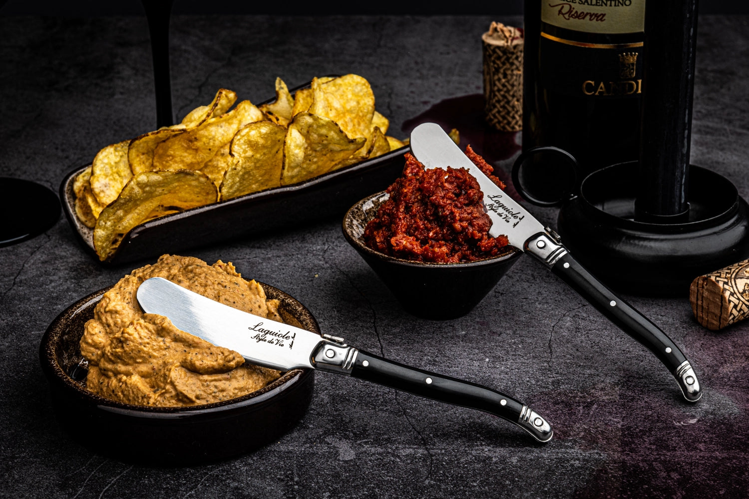 Laguiole Premium Line Buttermesser schwarz