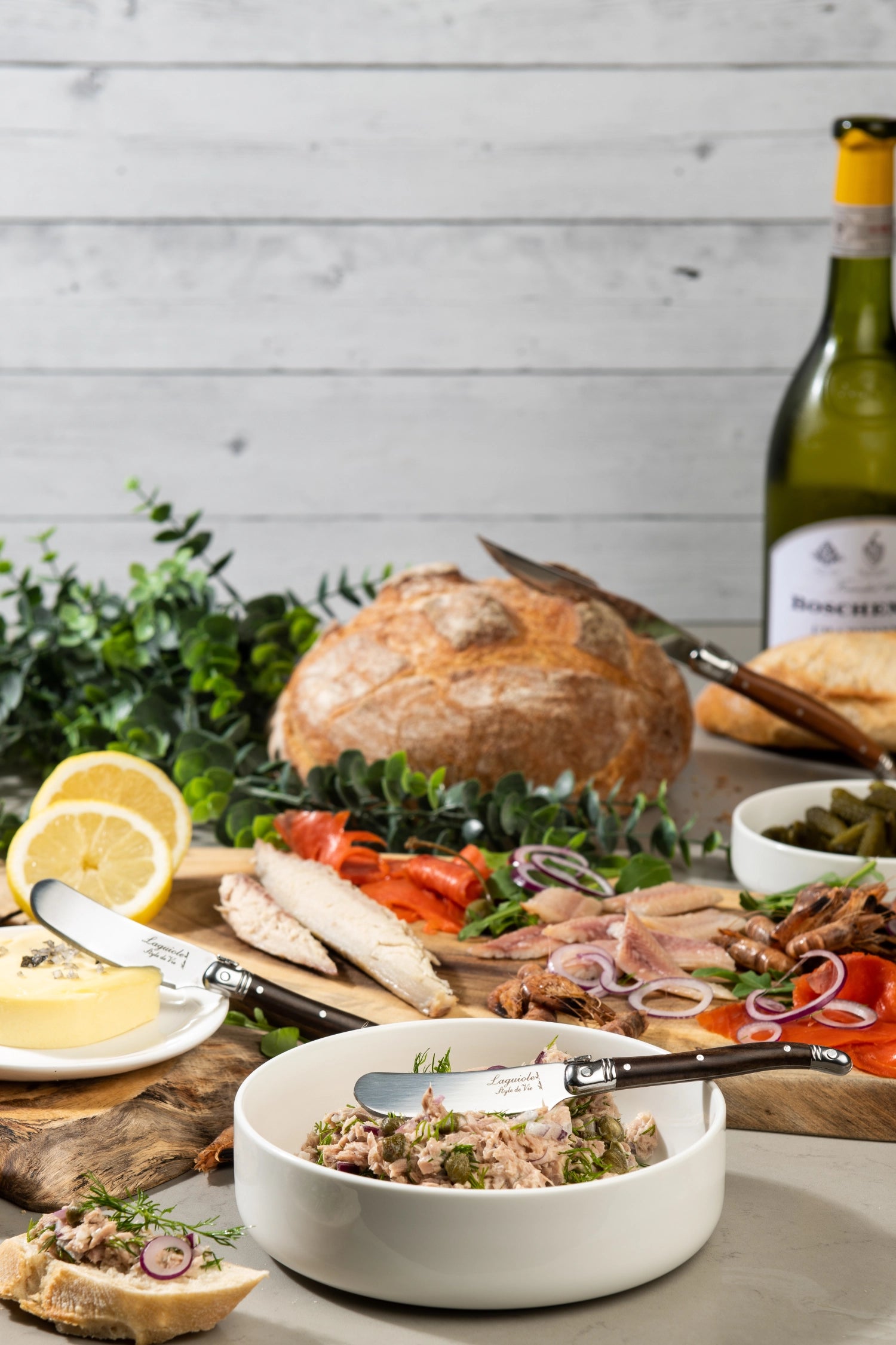 Couteau à beurre Laguiole Premium Line bois foncé