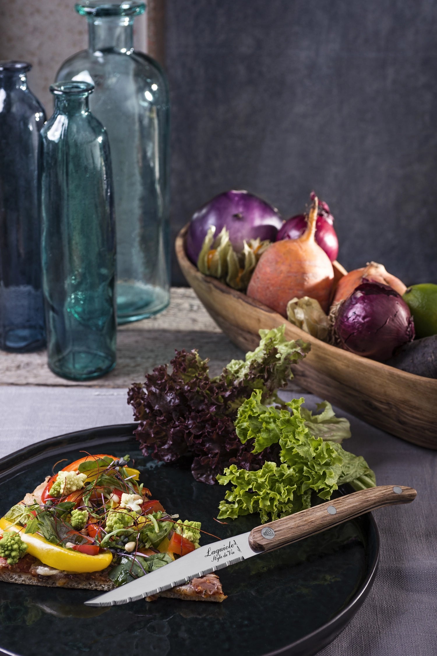 Laguiole Innovation Line Steak Knife Oak Wood Braned