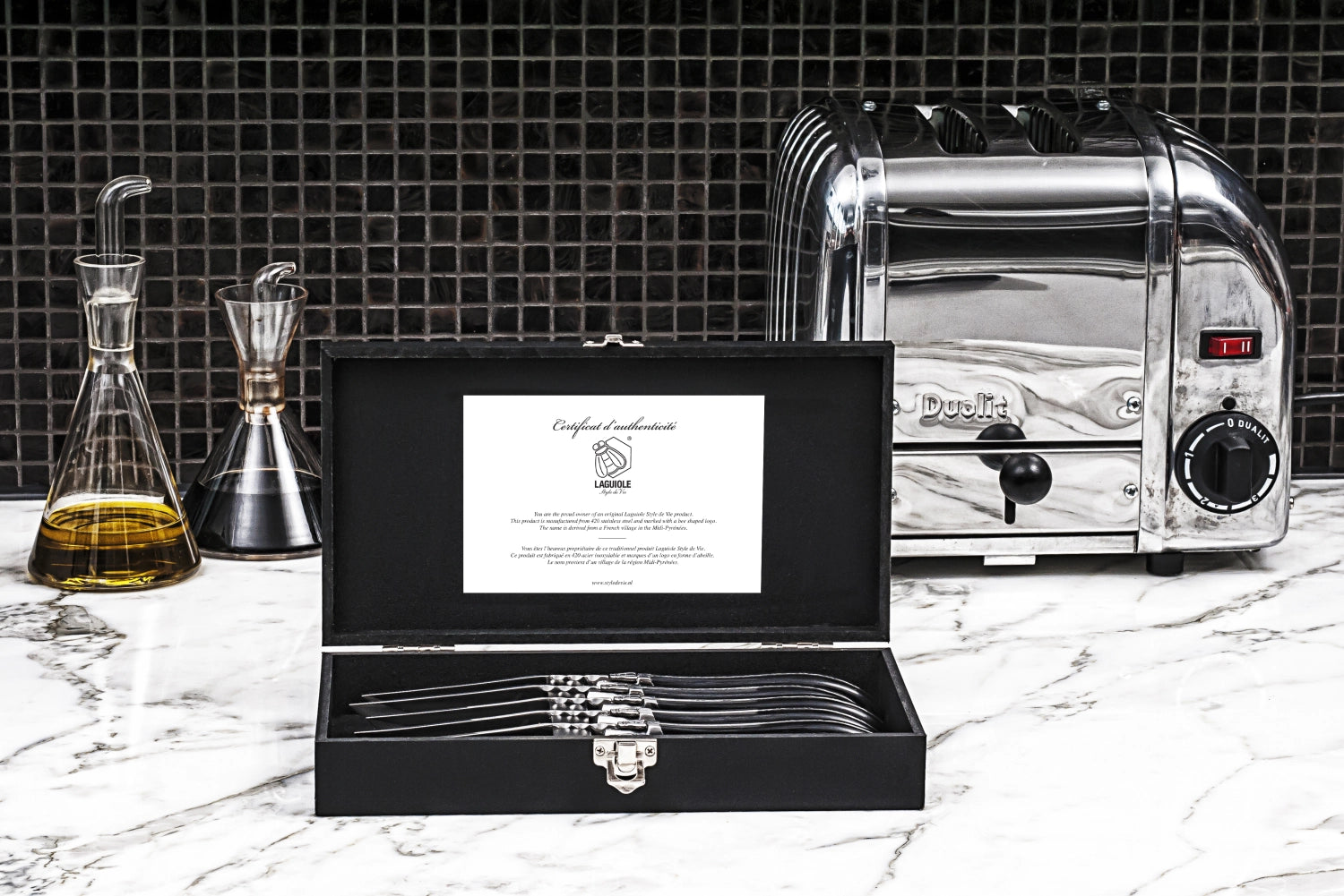 Laguiole Luxury Line steak knife black ebony