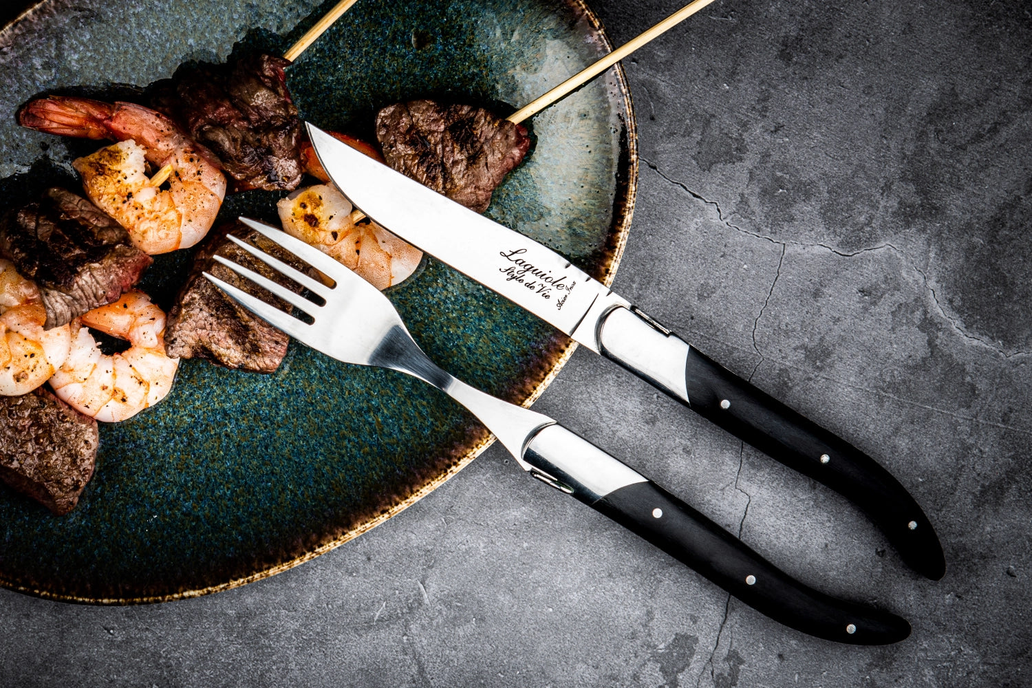 Laguiole Luxury Line steak knife black ebony