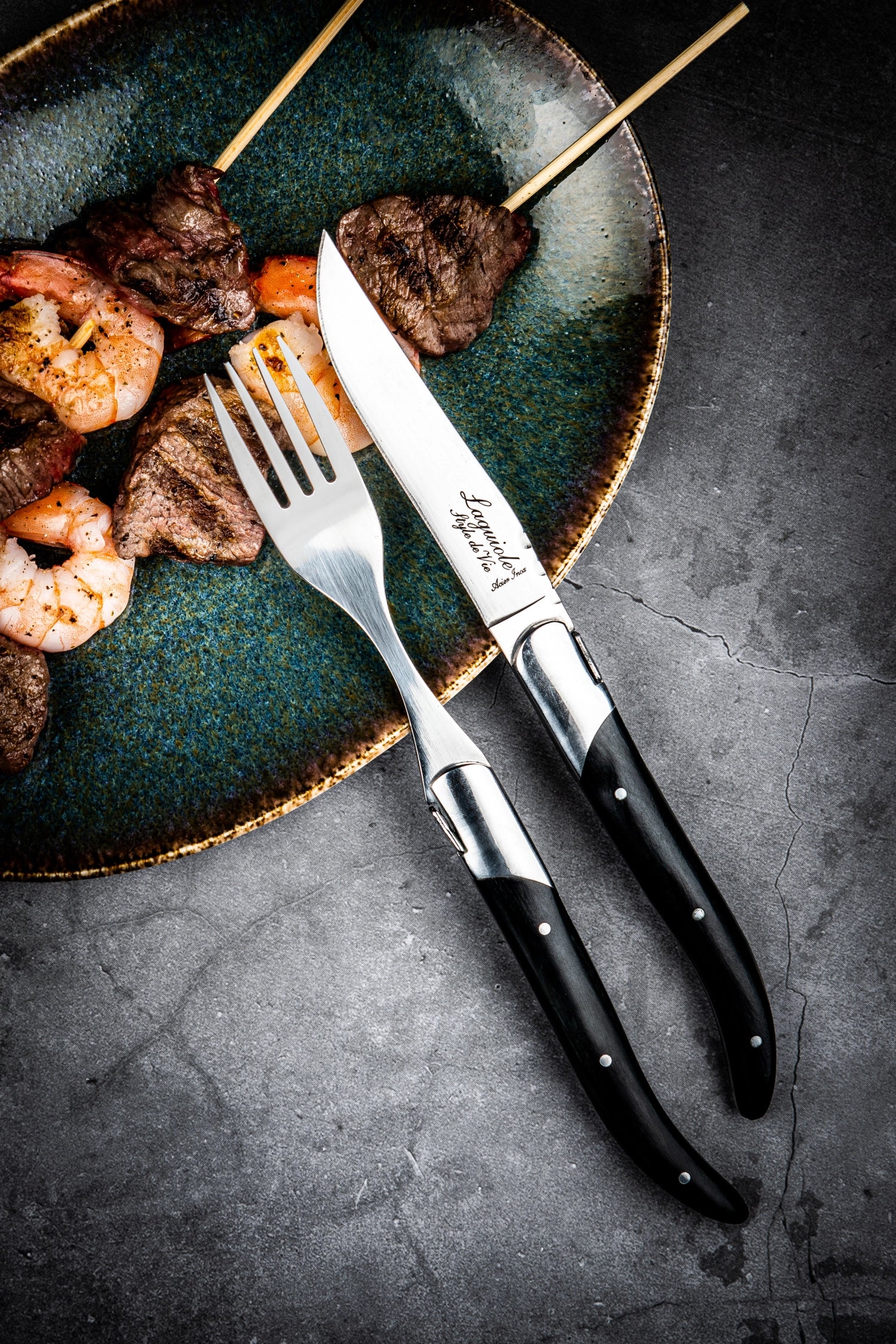 Laguiole Luxury Line steak knife black ebony