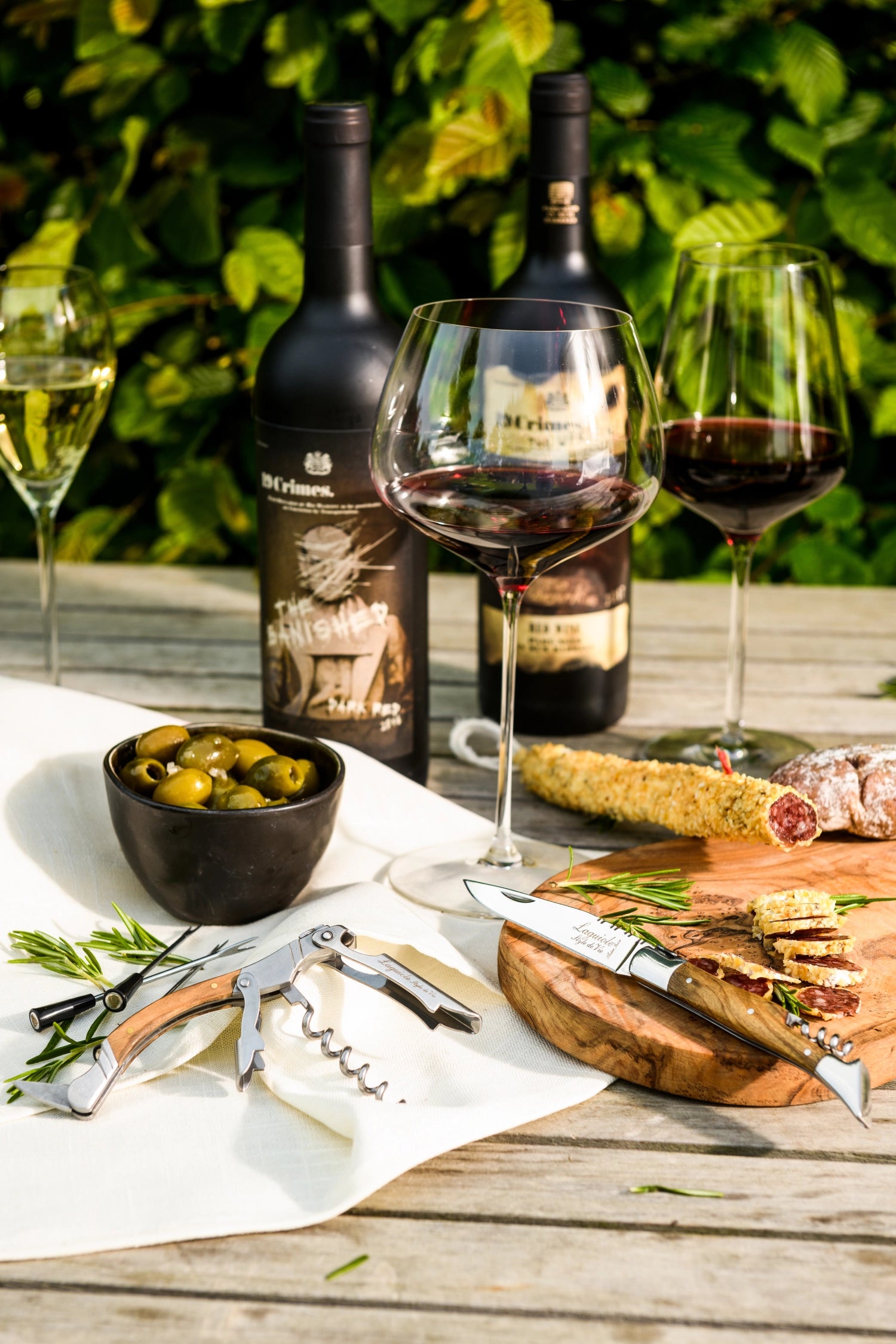 Laguiole luxury line cork puller olive wood