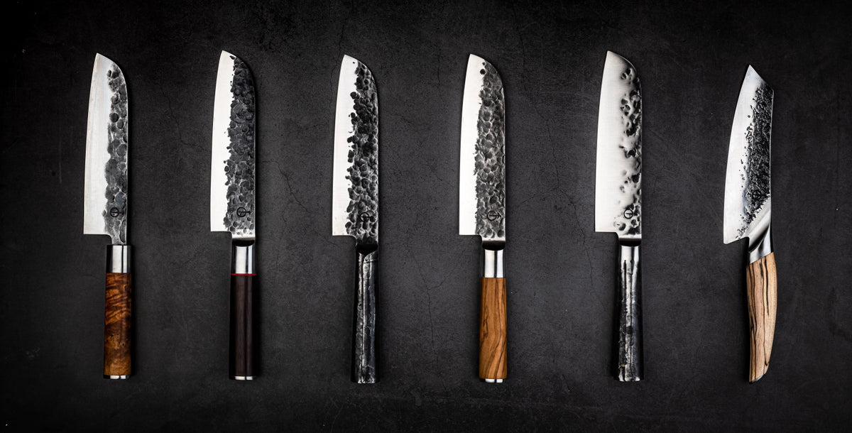Sebra Santokumesser 18cm in Gelb präsentiert im Onlineshop von KAQTU Design AG. Küchenmesser ist von Forged