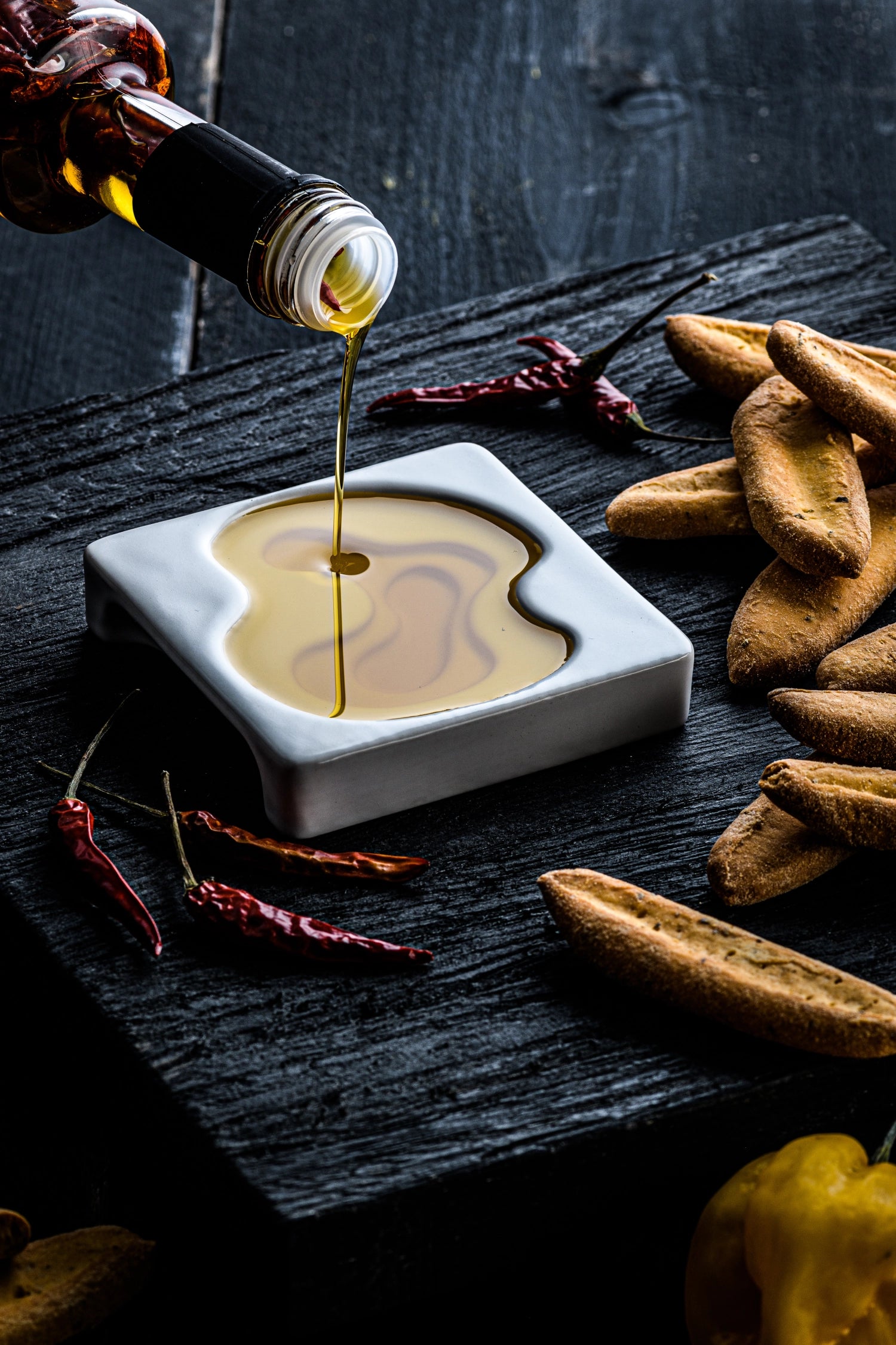 2 bol à huile d'olive en céramique