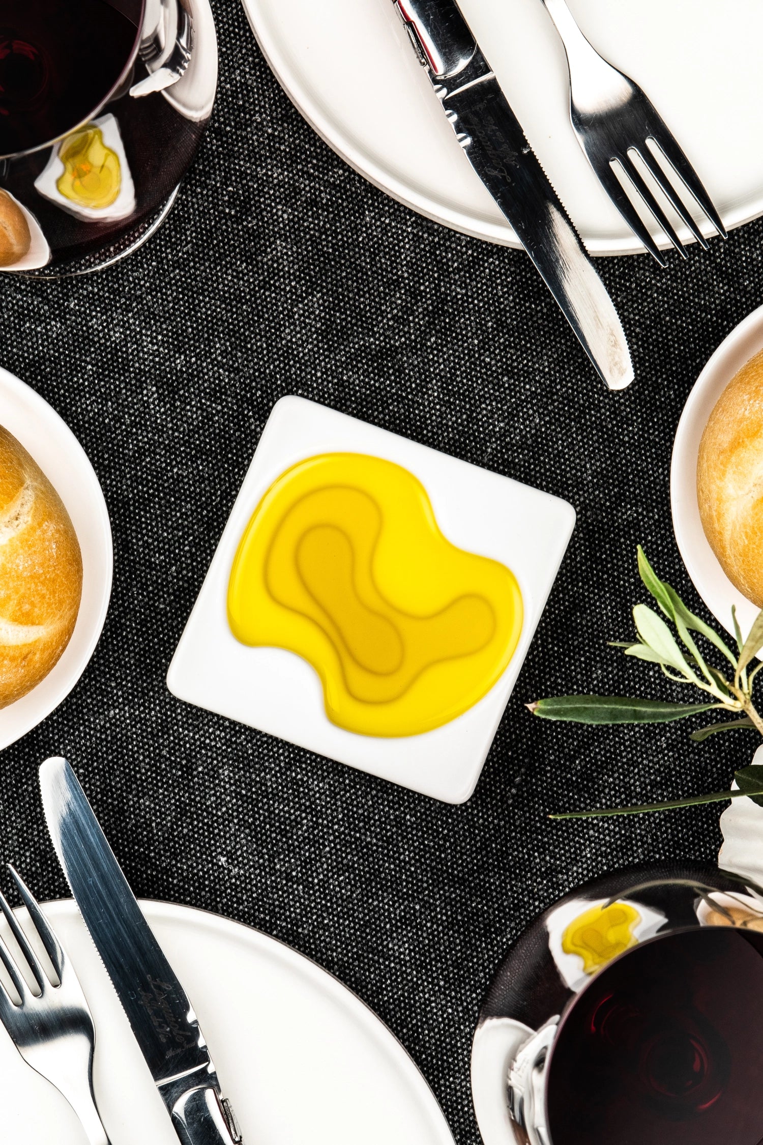 2 bol à huile d'olive en céramique