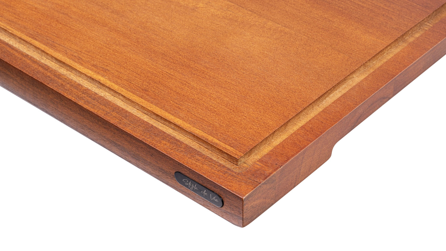 Hochwertiges, mittleres Schneidebrett aus natürlichem Holz von Style de Vie, ideal für Küchenarbeiten und stilvolle Anrichte.